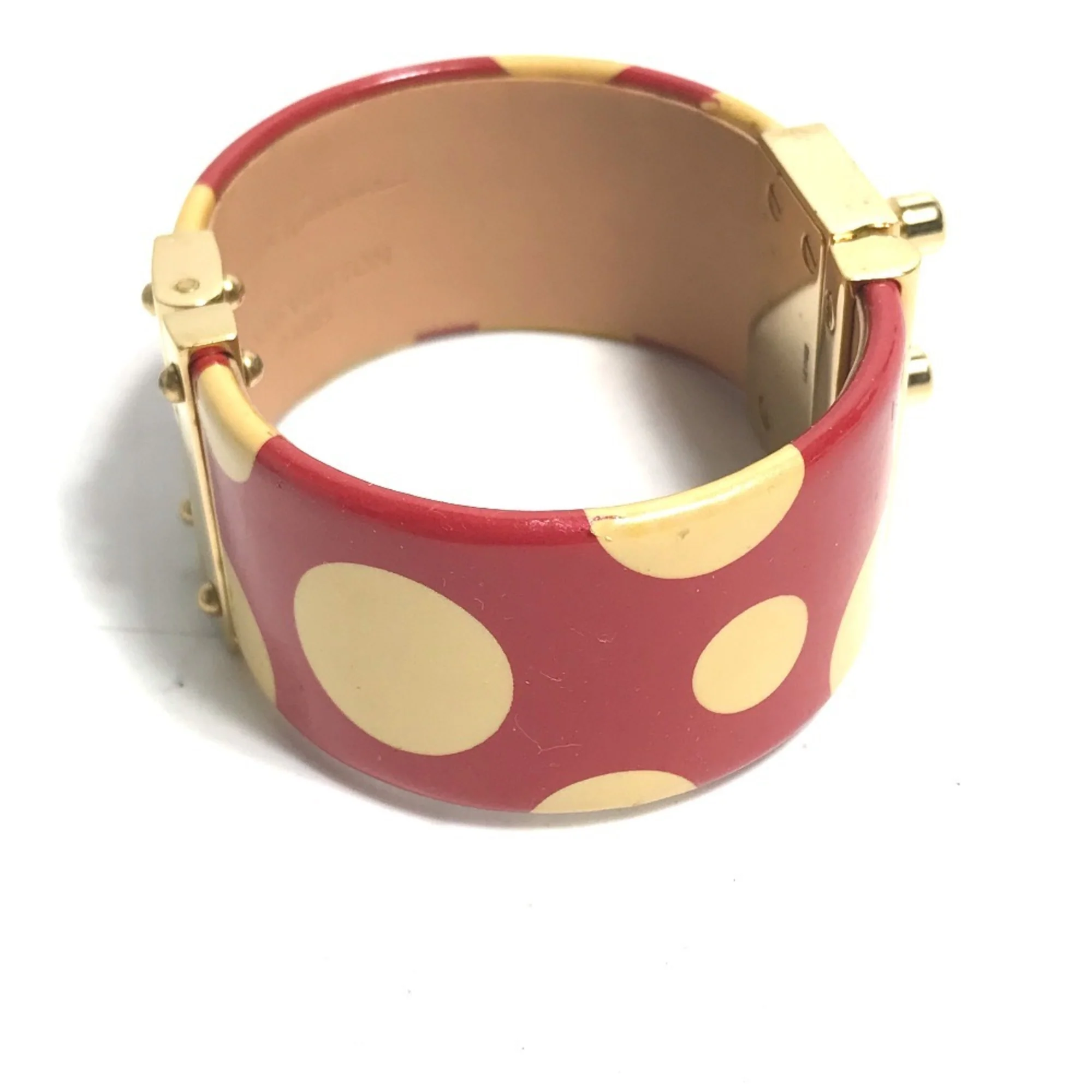 Dot Infinity Yayoi Kusama Bracelet Enamel Red and White - Image 4