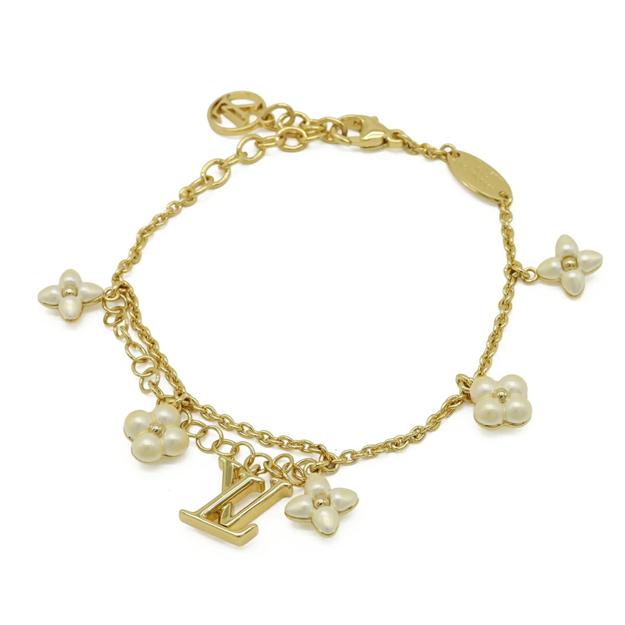 Floragram Monogram Flower Bracelet Gold
