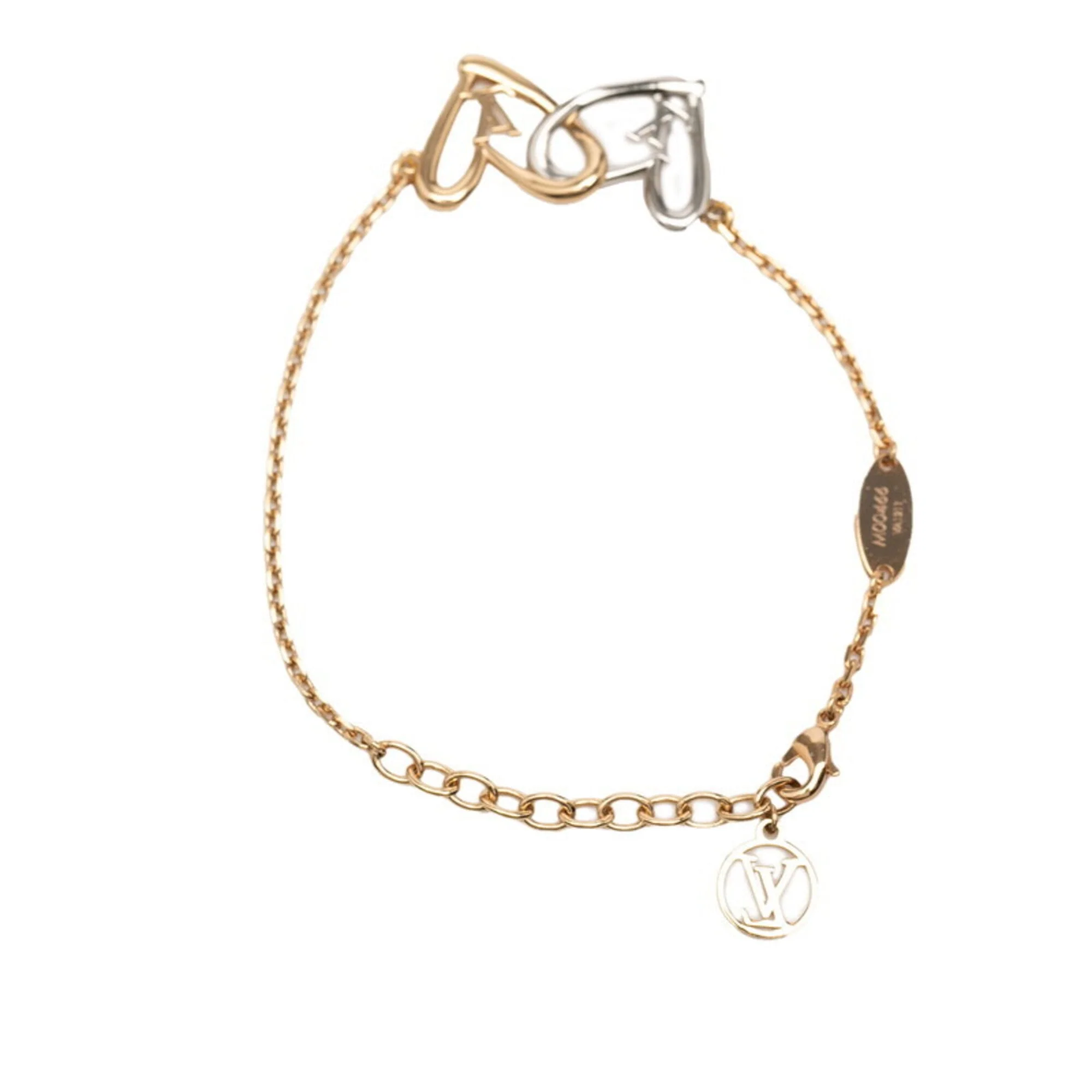 Heart Falling In Love Bracelet Gold and Metal - Image 3