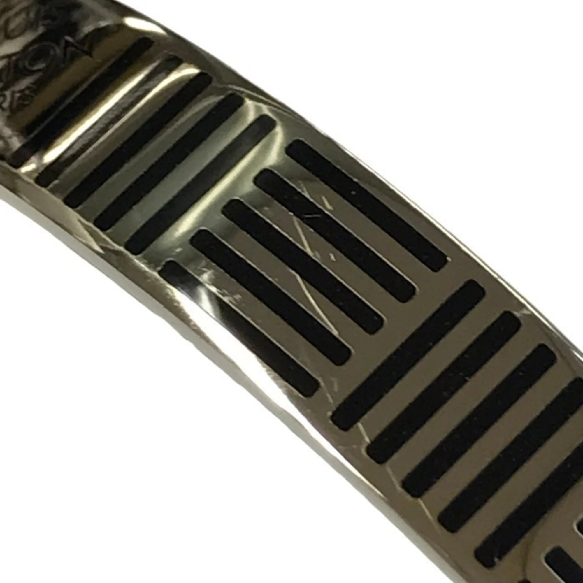 Jonc Damier Bracelet Black and Silver - Image 4