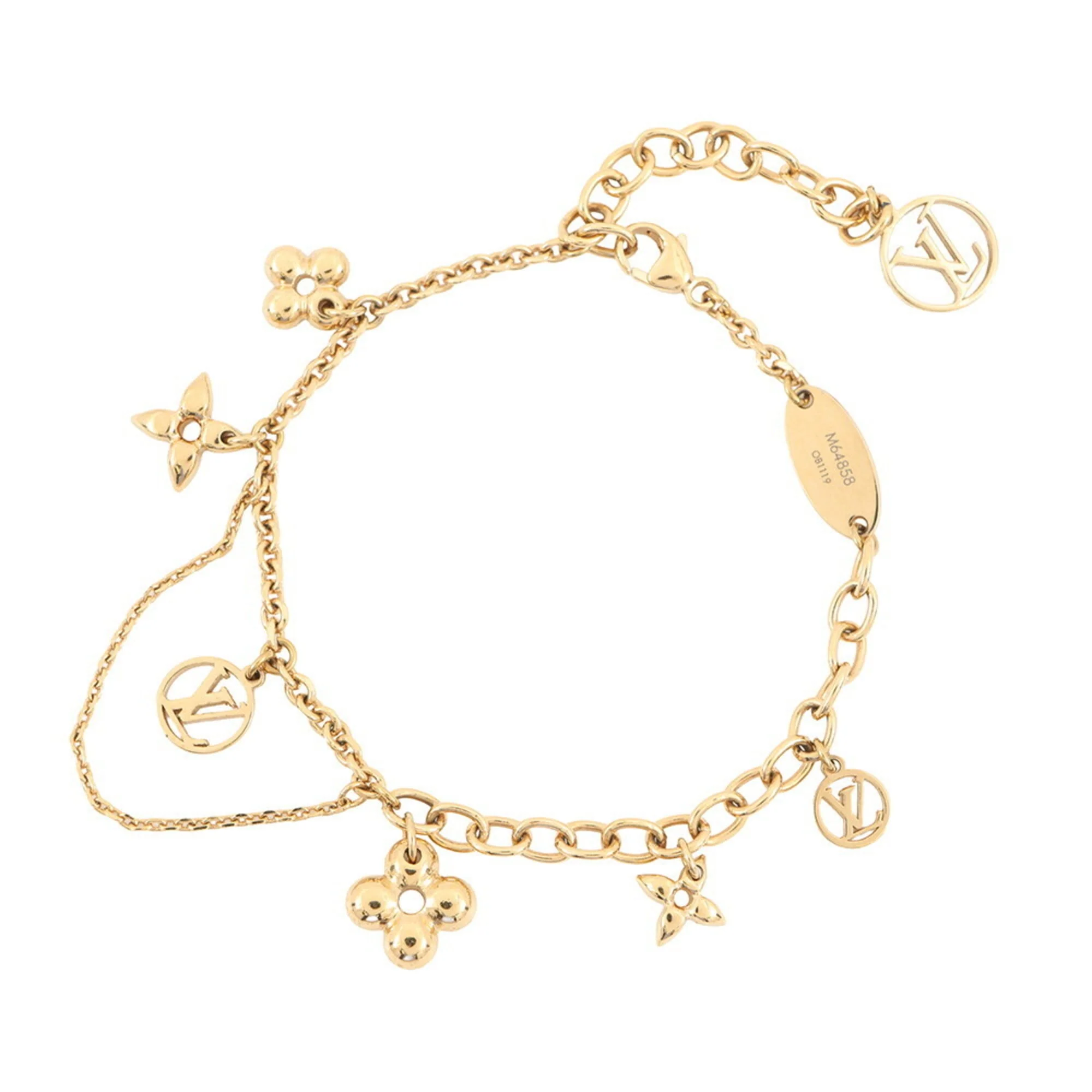 Monogram Bracelet Metal Gold