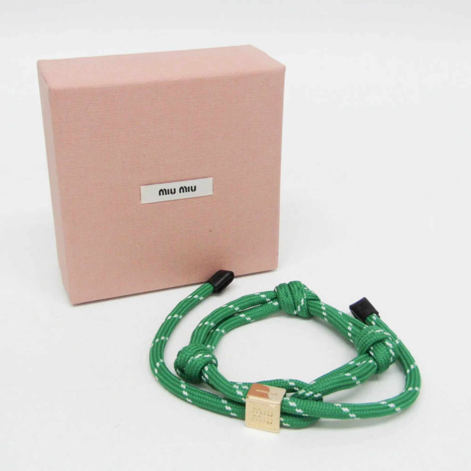 Bracelet Metal and Nylon Green - Image 2