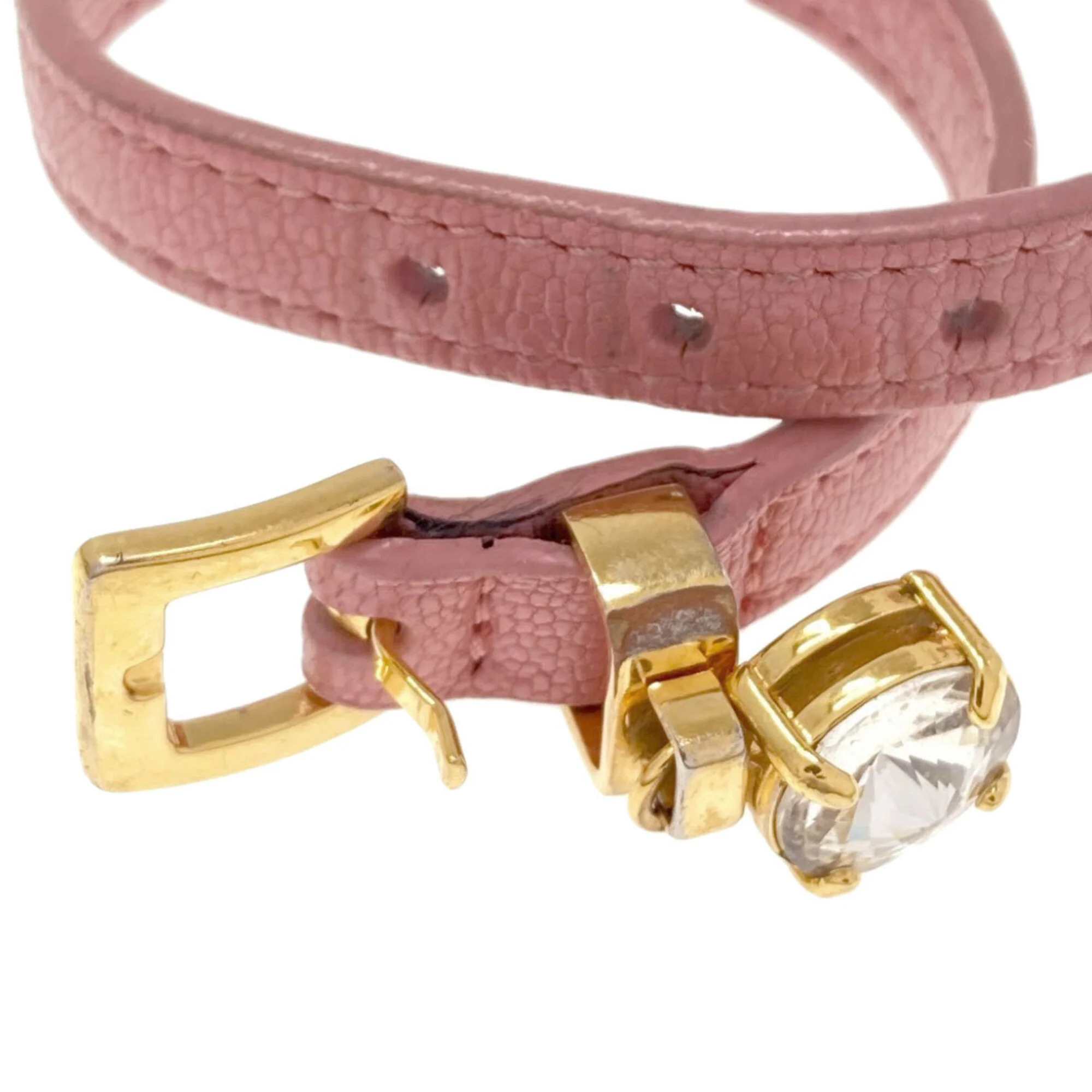 Charm Bracelet Leather and Metal with Rhinestone - Image 8