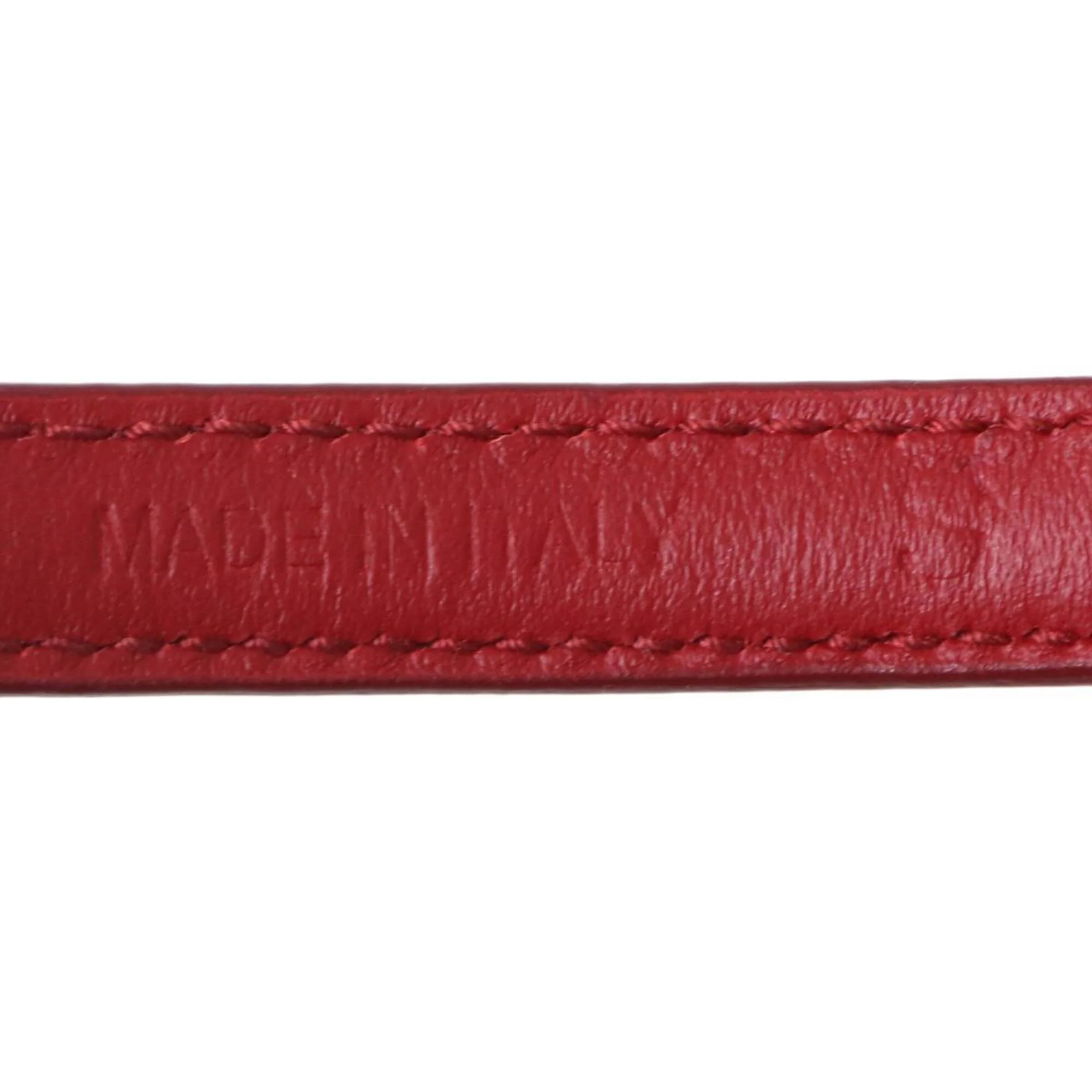 Bracelet Leather Gold Red - Image 5