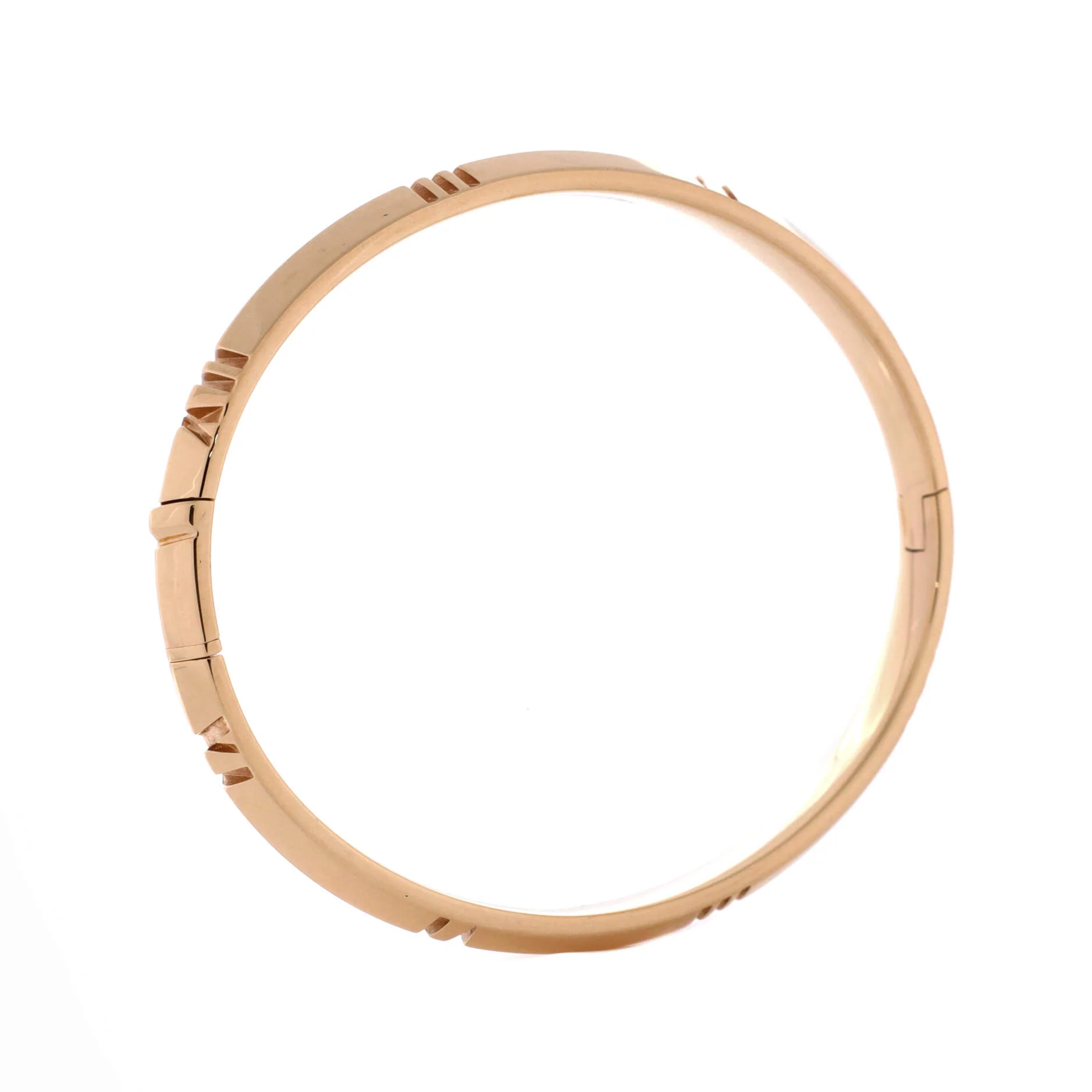 Atlas X Closed Hinged Bracelet 18K Rose Gold Narrow - Image 3