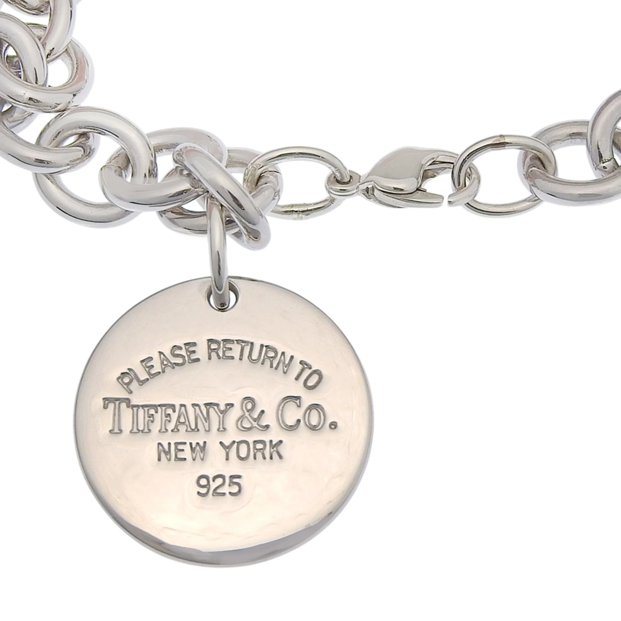 Circle Tag Bracelet Sterling Silver