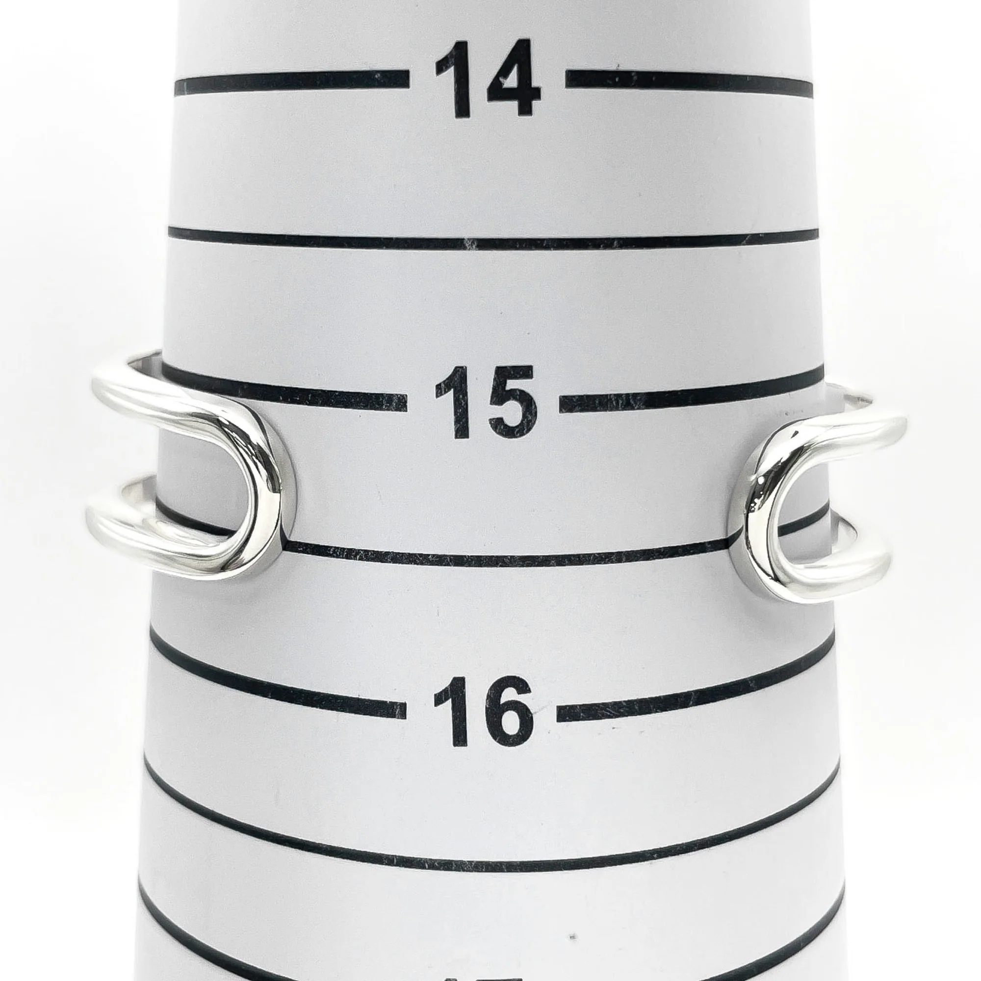 Diagonal Bangle Bracelet Sterling Silver - Image 7
