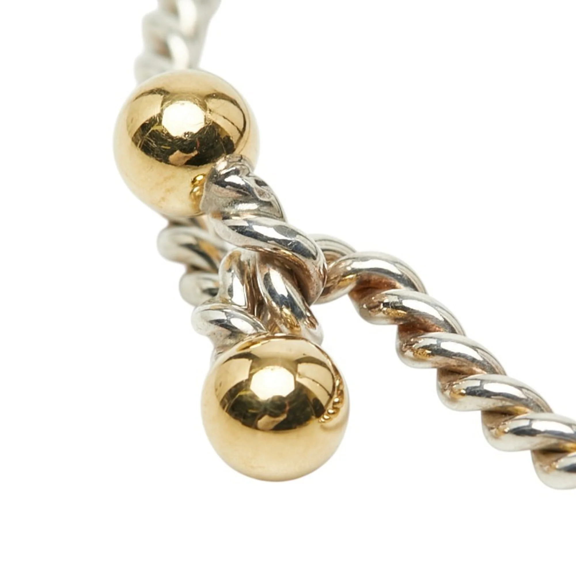 Double Eye Twist Bracelet Sterling Silver and 18K Yellow Gold - Image 4