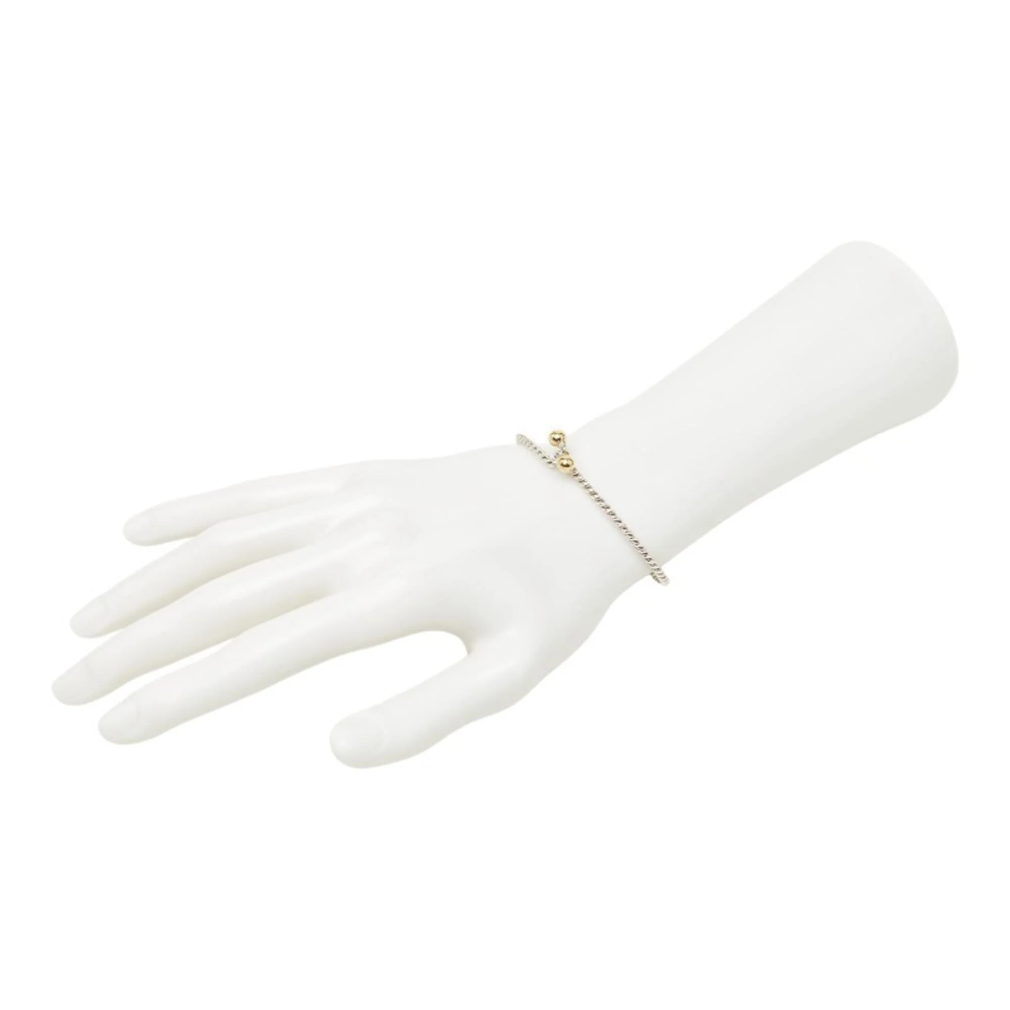 Double Eye Twist Bracelet Sterling Silver and 18K Yellow Gold - Image 5
