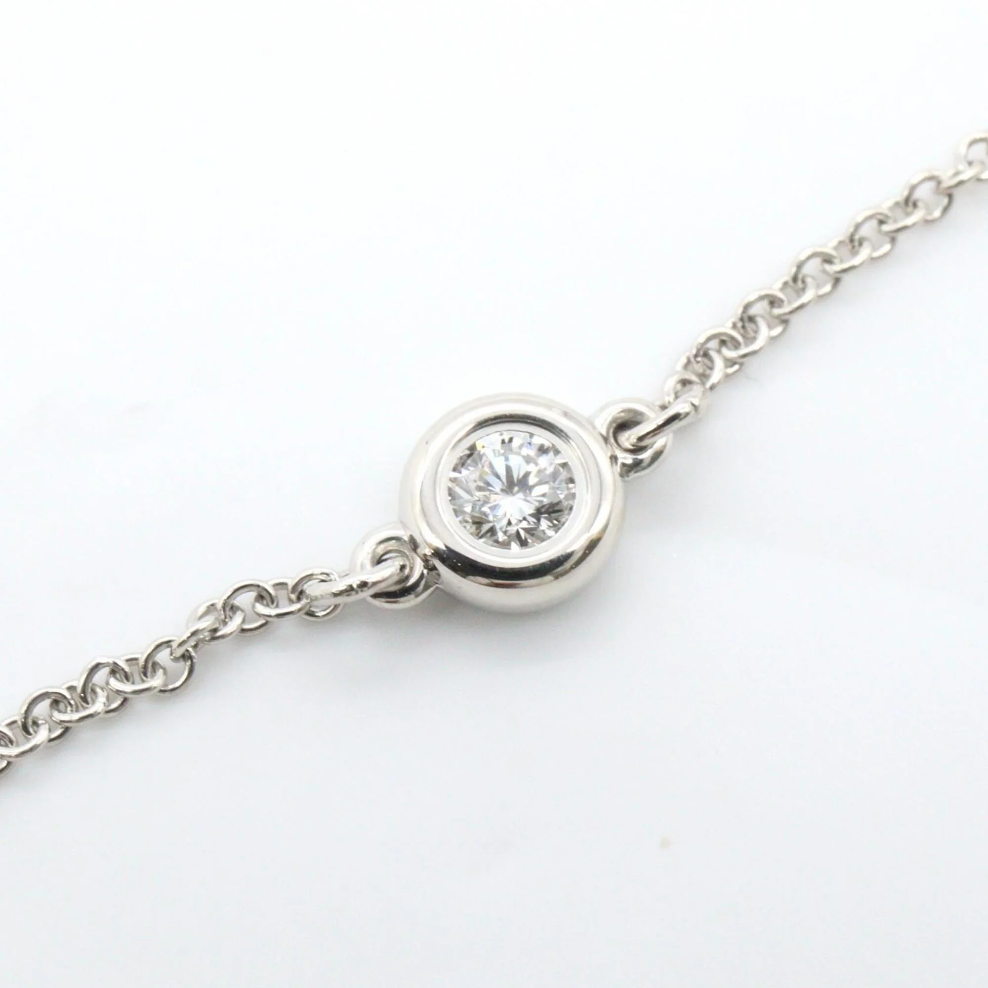 Elsa Peretti Diamonds By The Yard Pendant Necklace Sterling Silver and Platinum and Diamond - Image 6
