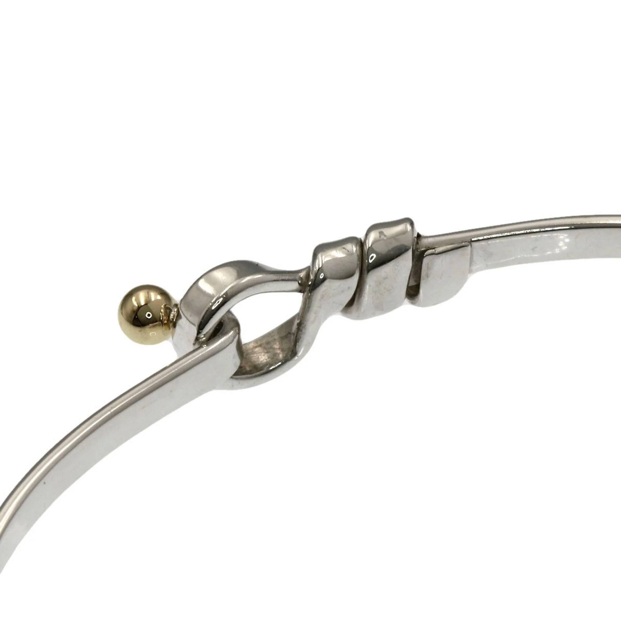 Flat Wire Bracelet Sterling Silver and 18K Yellow Gold - Image 4