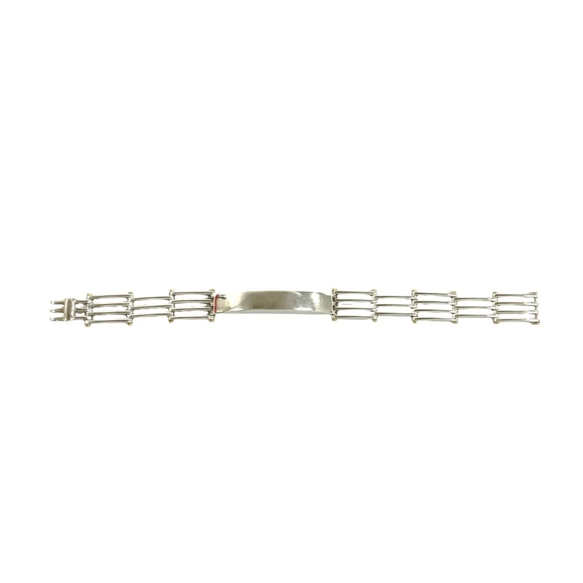 ID Bracelet Sterling Silver and 18K Yellow Gold - Image 5