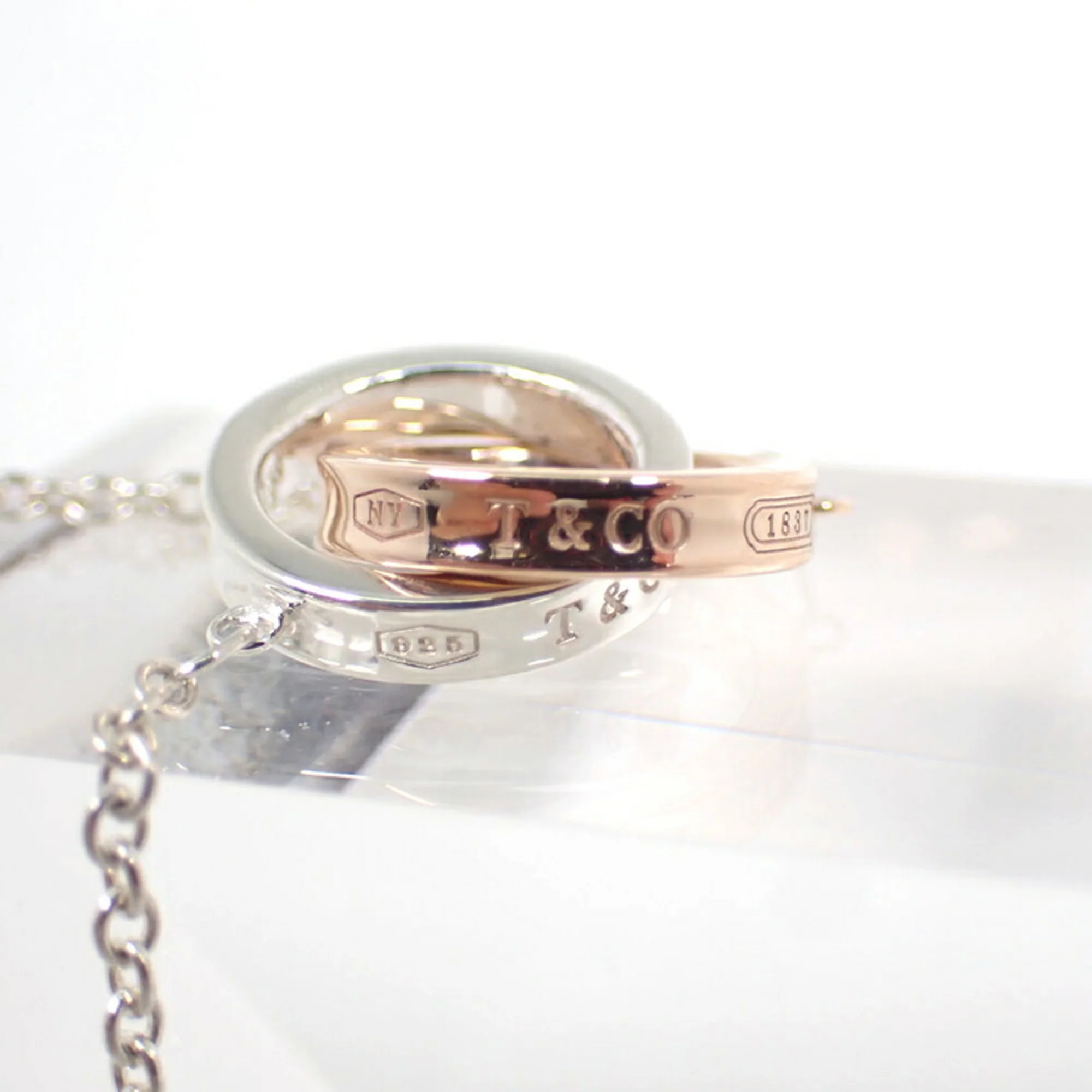Interlocking Circle Bracelet Metal and Sterling Silver - Image 4