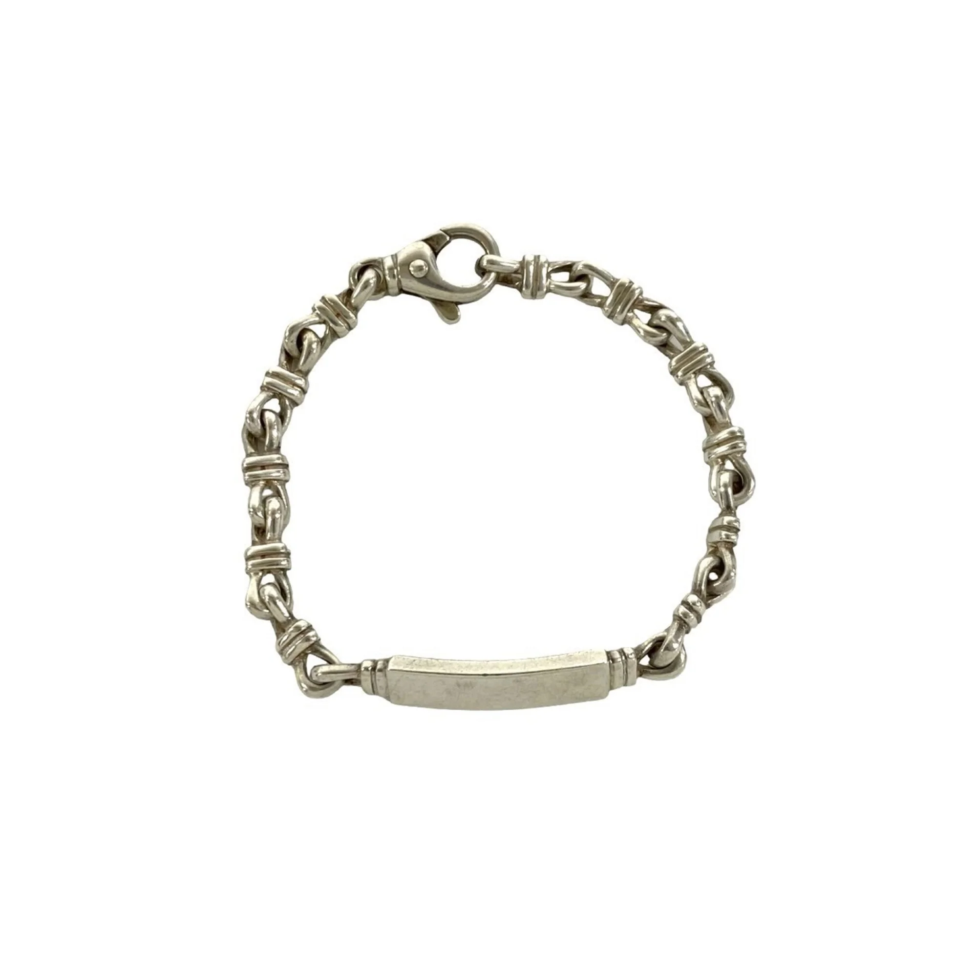 Knot Link ID Bracelet Sterling Silver