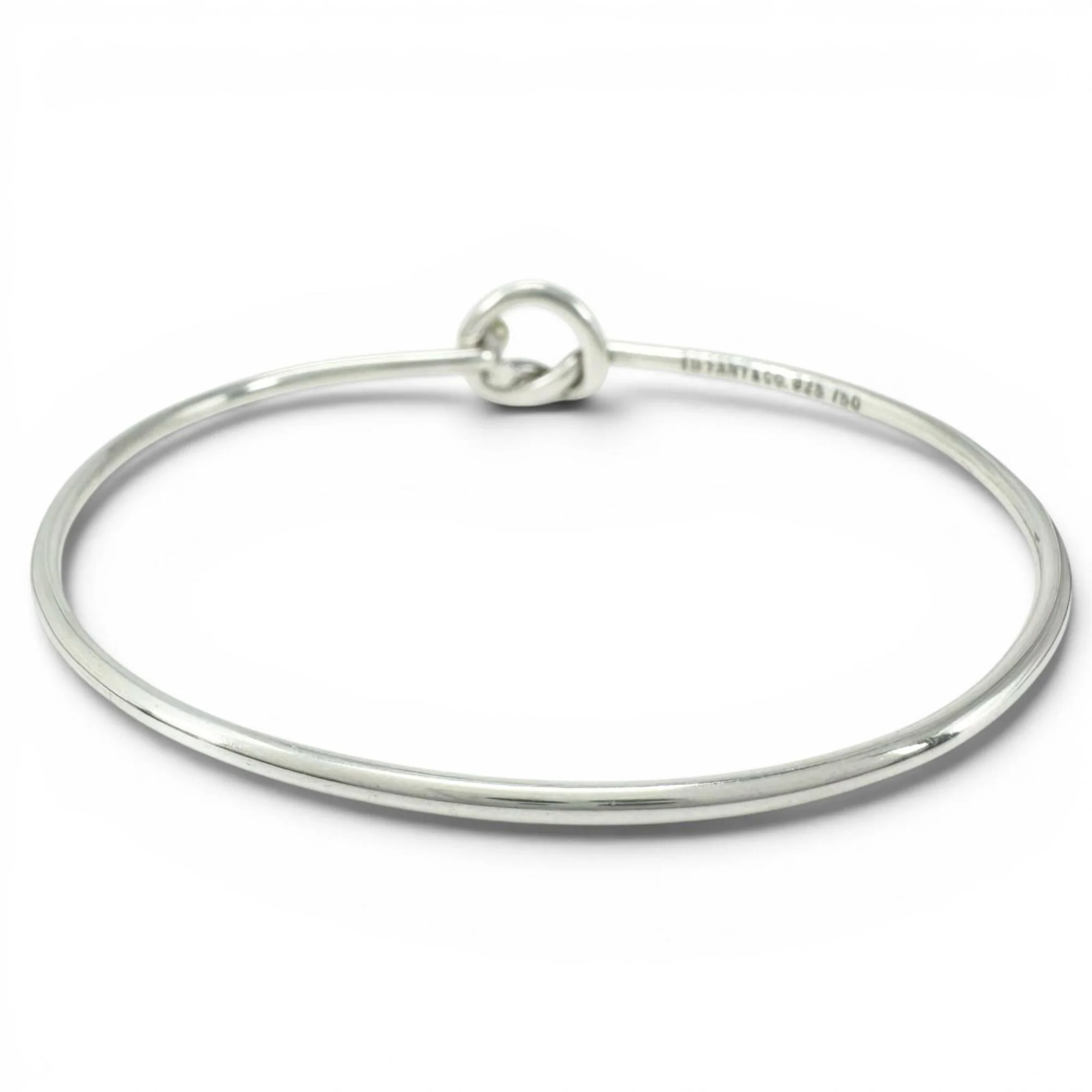 Love Knot Bangle Sterling Silver Bracelet - Image 2