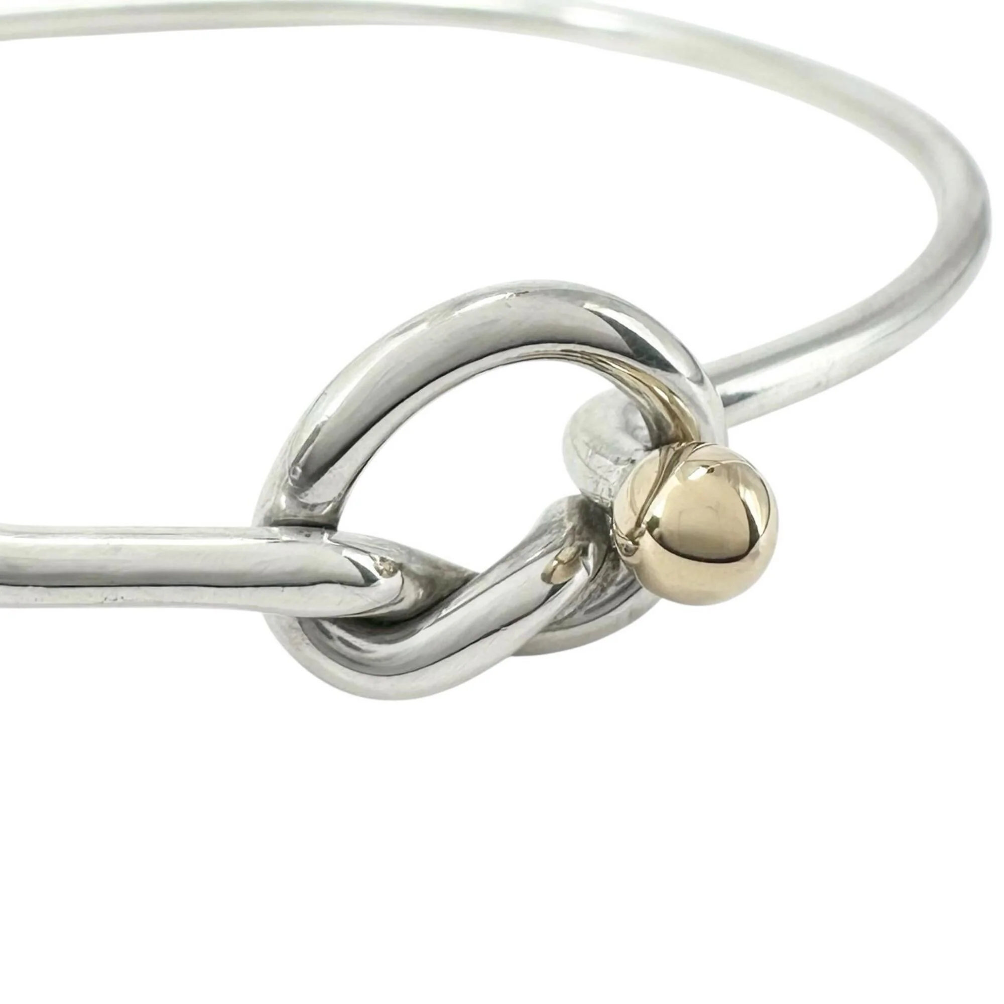 Love Knot Bangle Sterling Silver Bracelet - Image 4