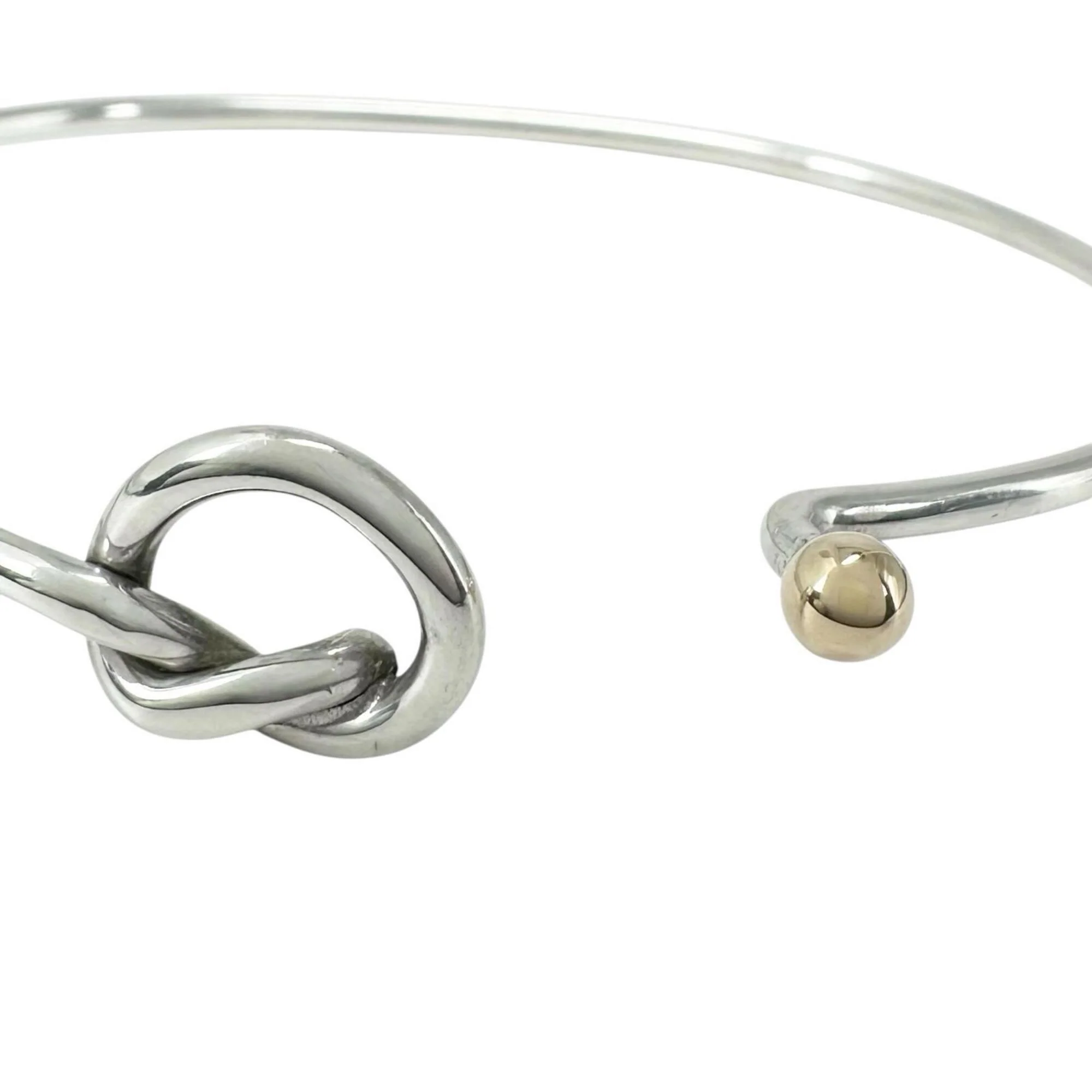 Love Knot Bangle Sterling Silver Bracelet - Image 5
