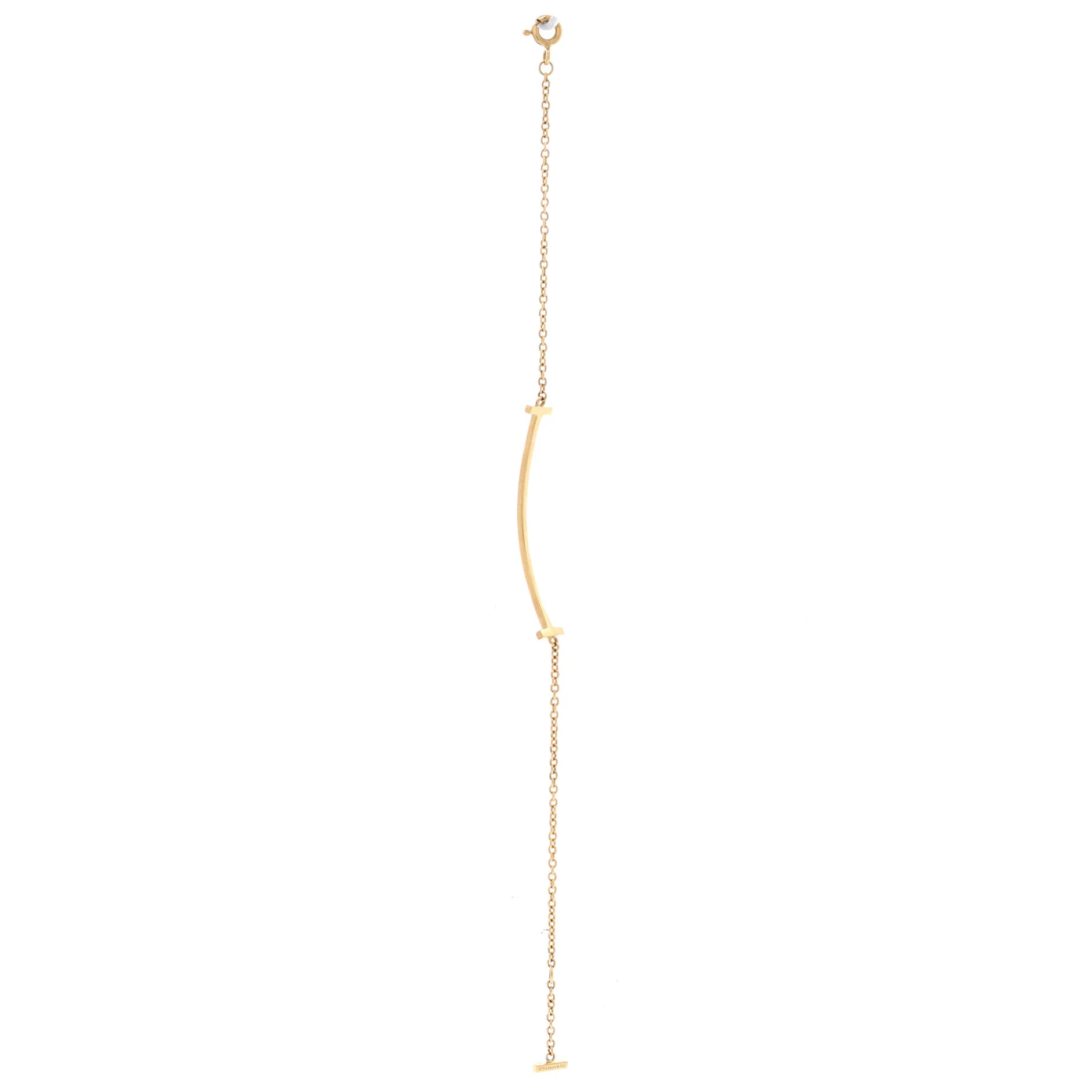 T Smile Chain Bracelet 18K Yellow Gold Medium - Image 2