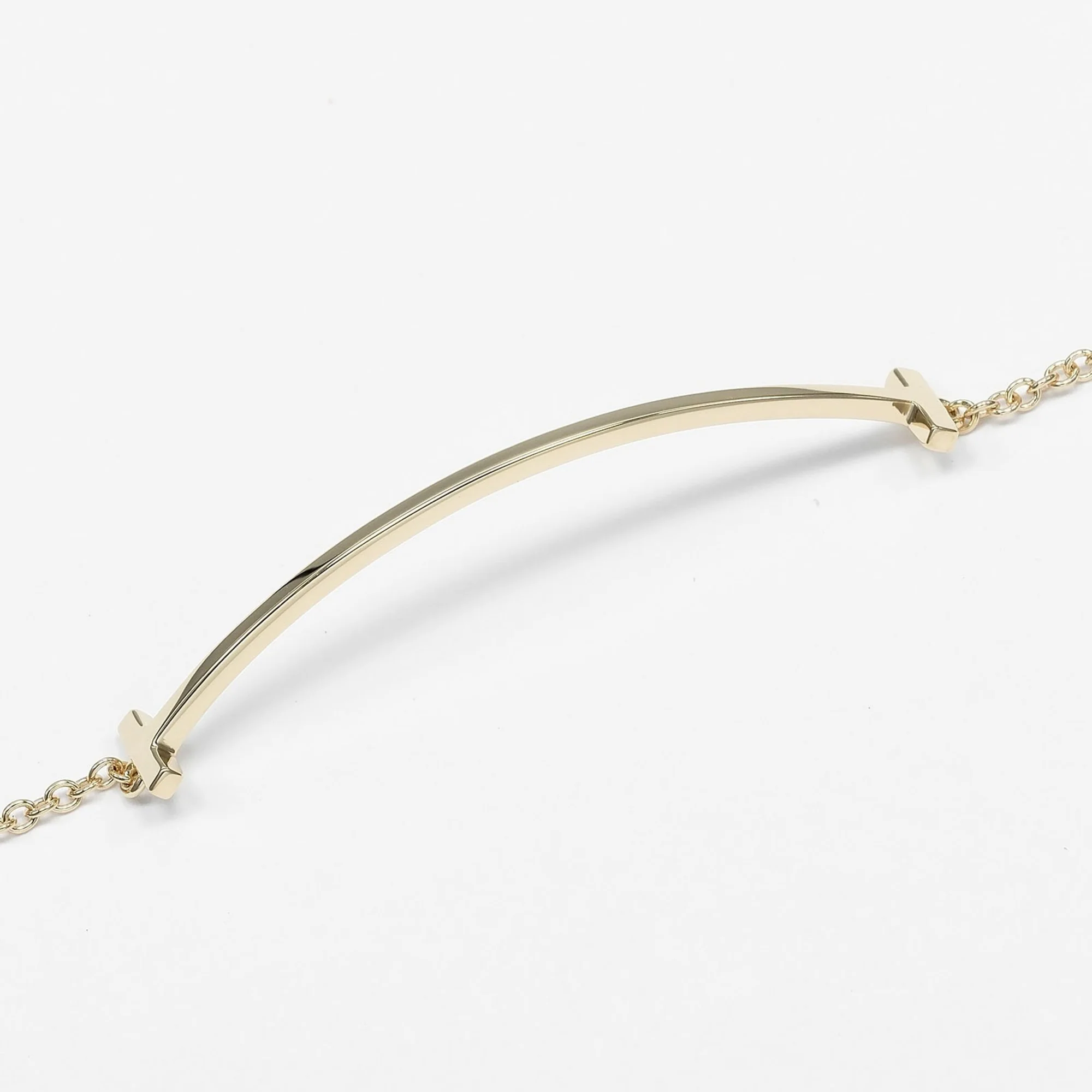 T Smile Pendant Necklace 18K Yellow Gold - Image 2