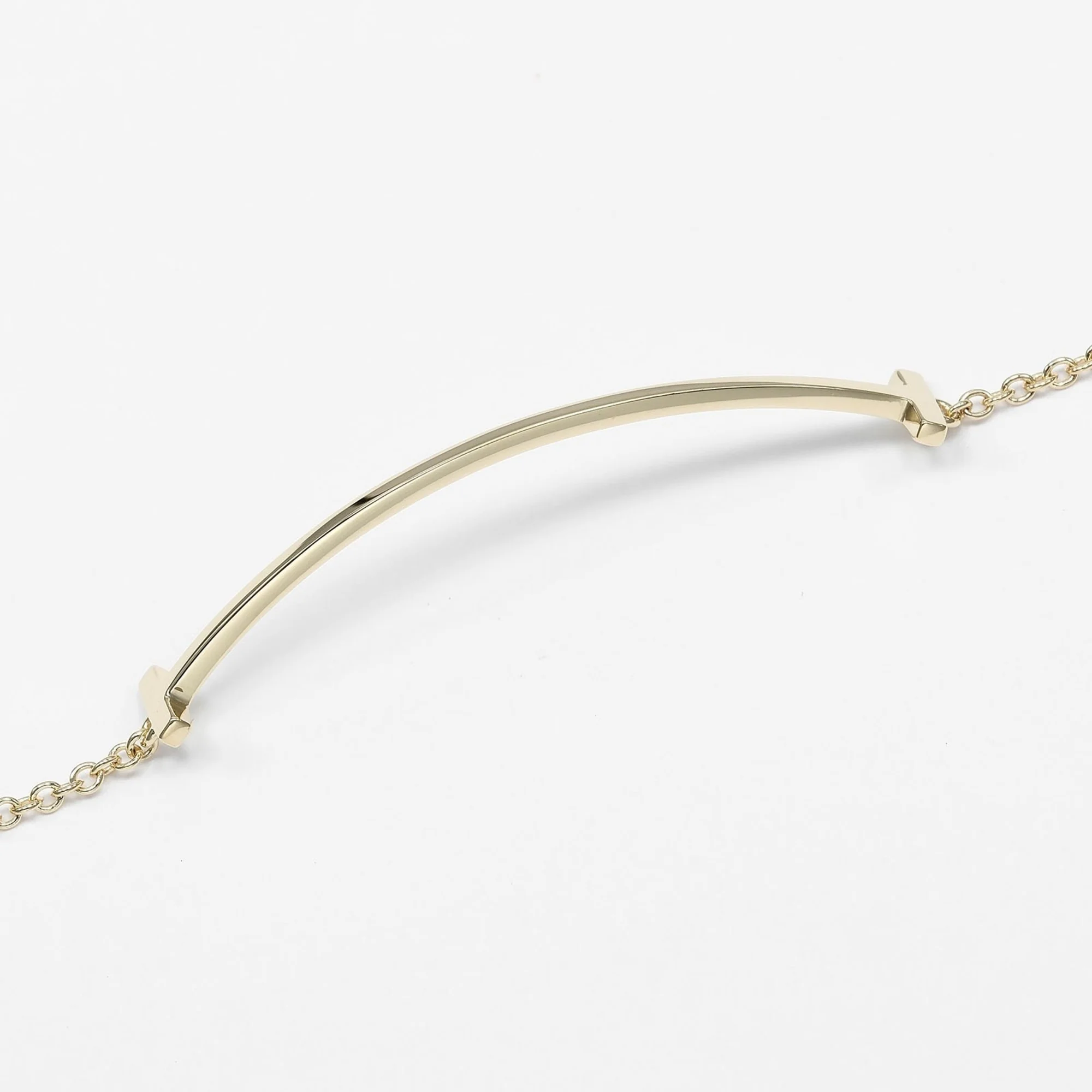 T Smile Pendant Necklace 18K Yellow Gold - Image 3