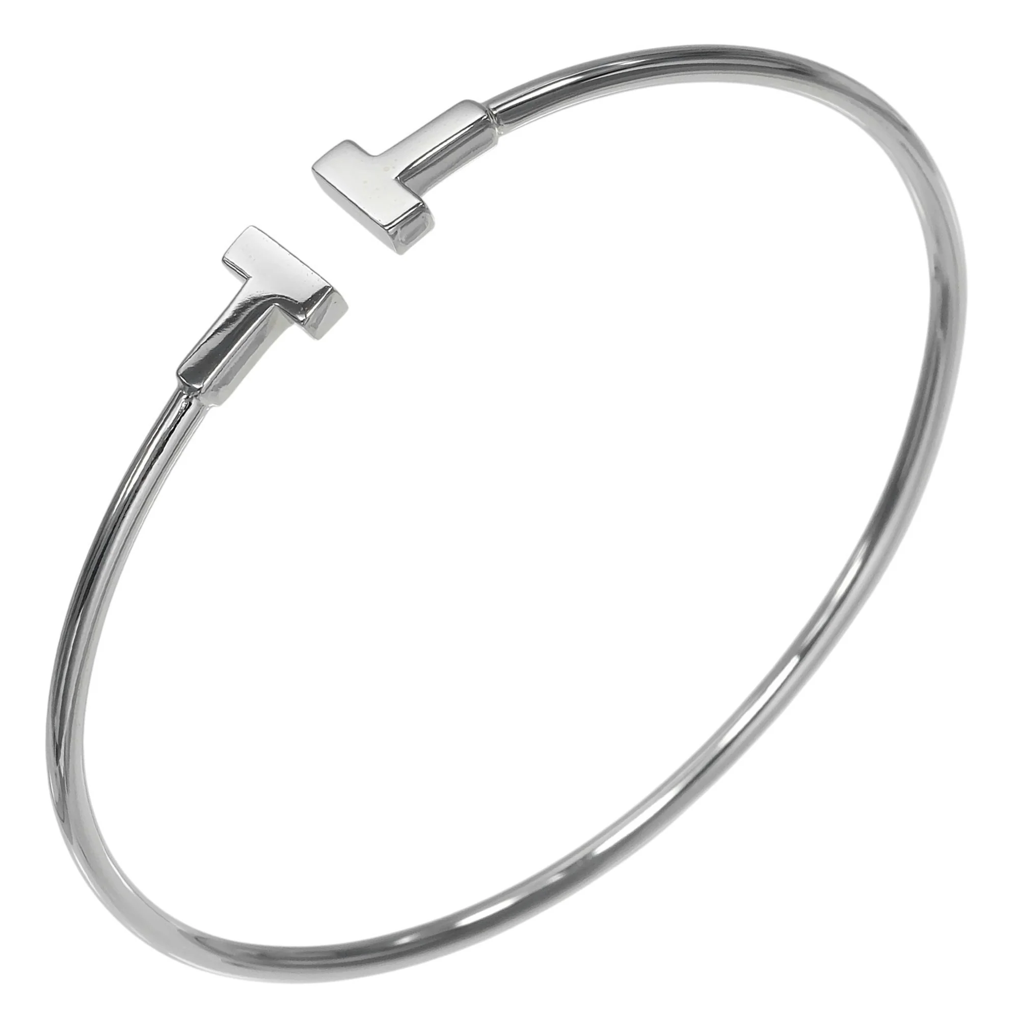 T Wire Bracelet 18K White Gold