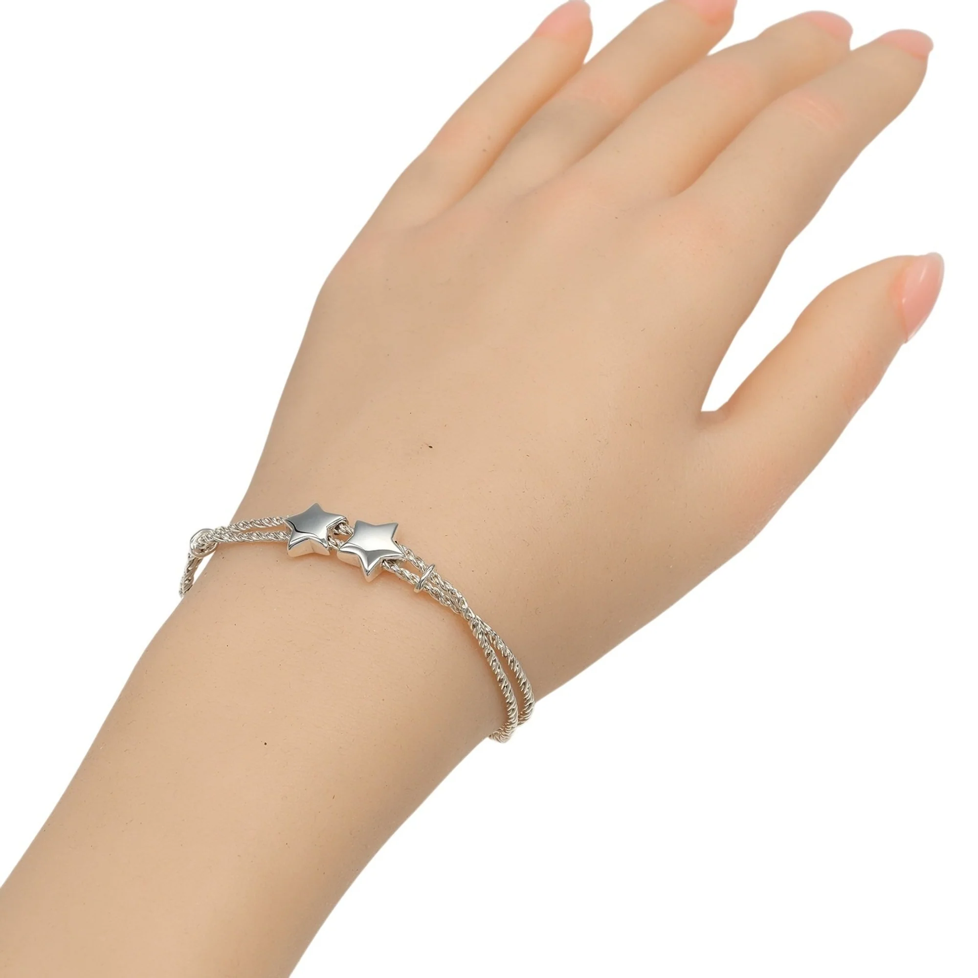 Vintage Star Charm Bracelet Sterling Silver - Image 2
