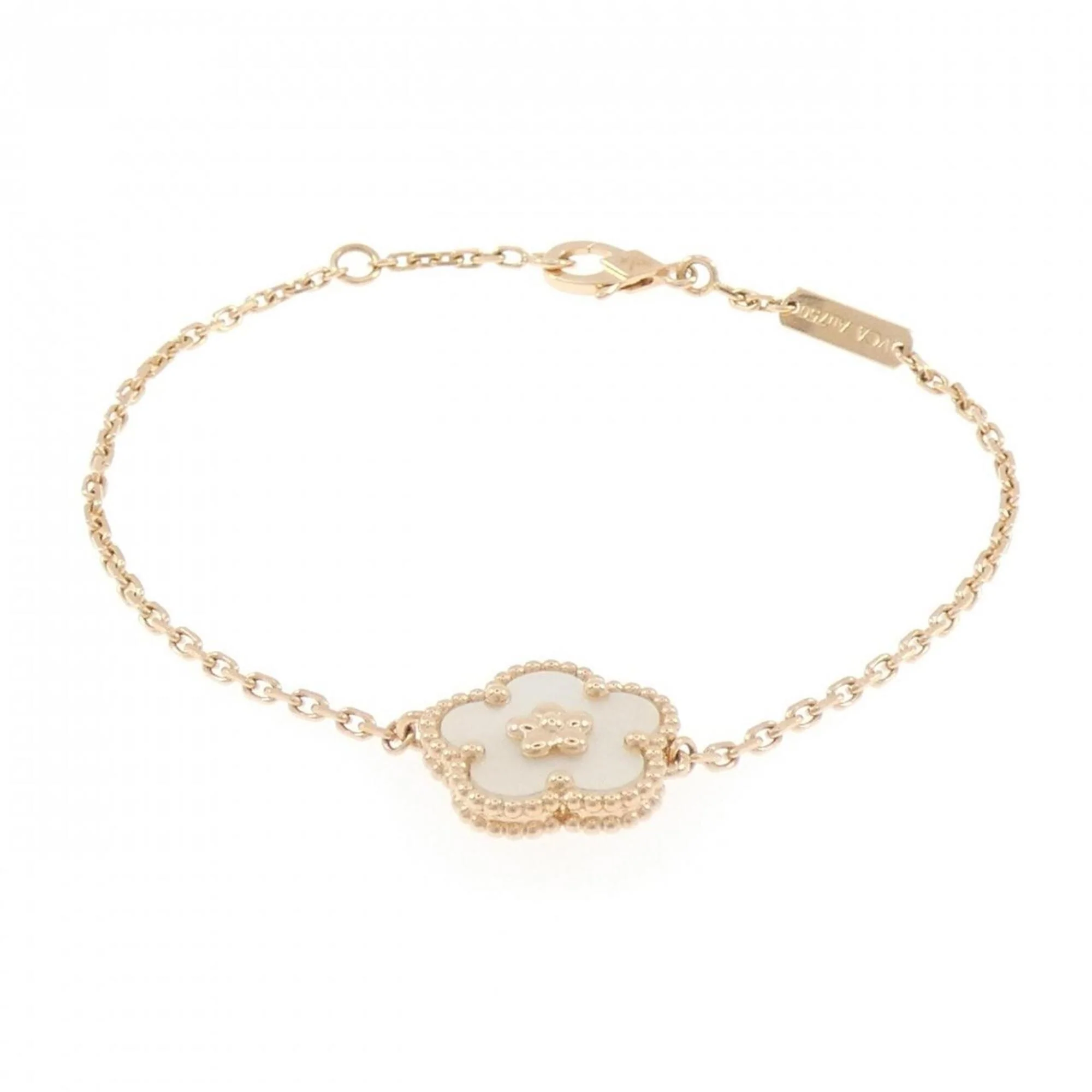 Lucky Spring Plum Blossom Bracelet 18K Rose Gold with Mother of Pearl - Image 2