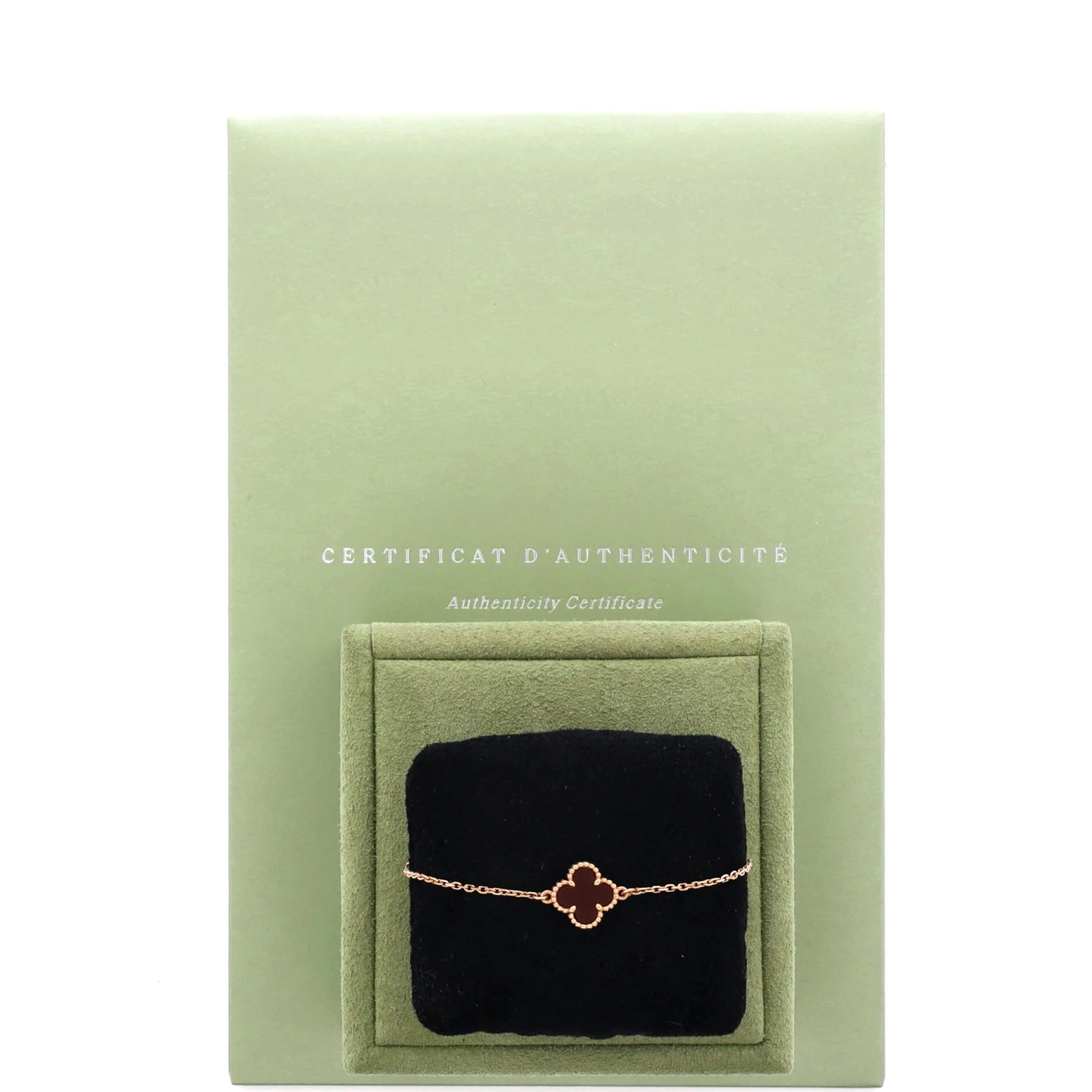 Sweet Alhambra Bracelet 18K Rose Gold and Carnelian - Image 2