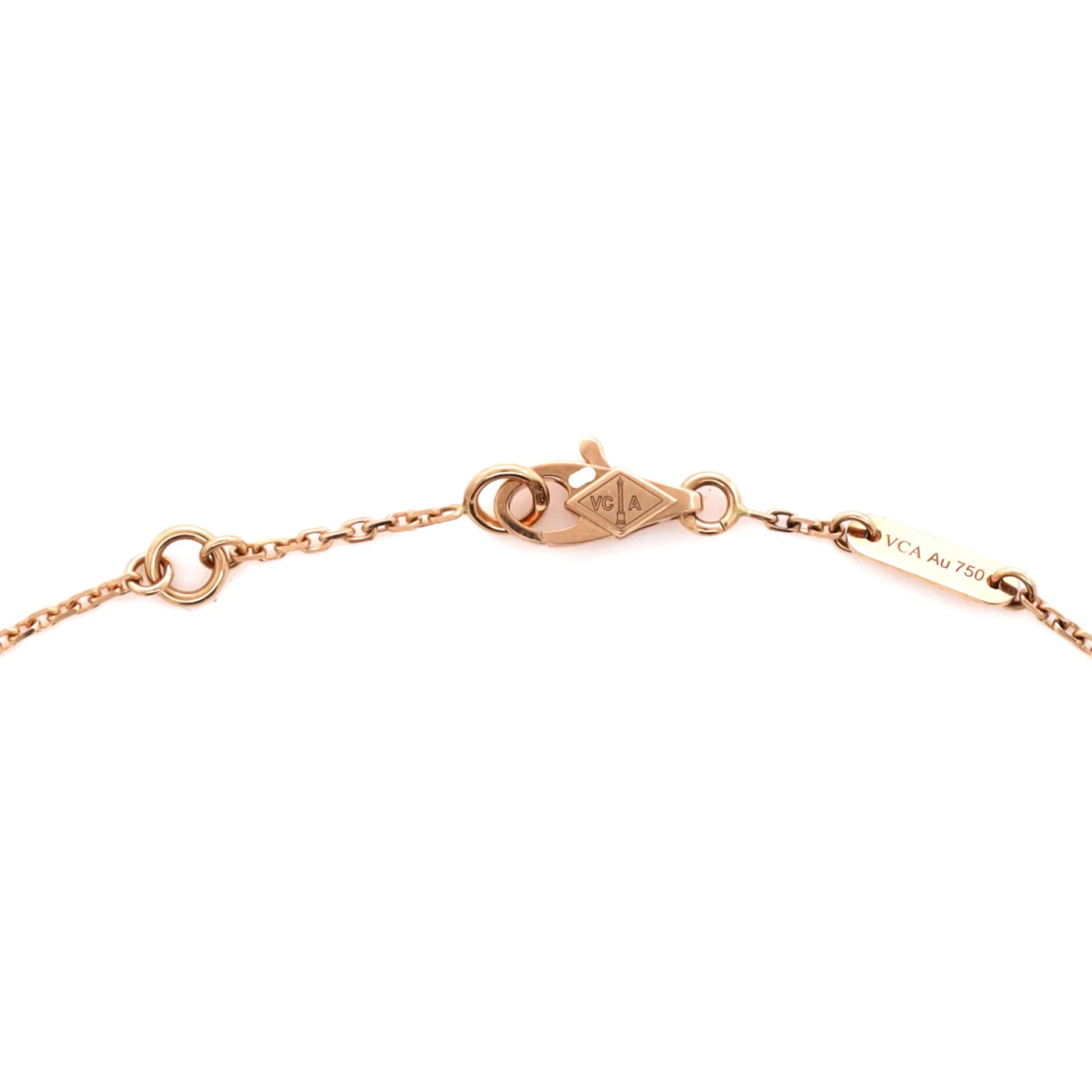Sweet Alhambra Bracelet 18K Rose Gold and Carnelian - Image 4