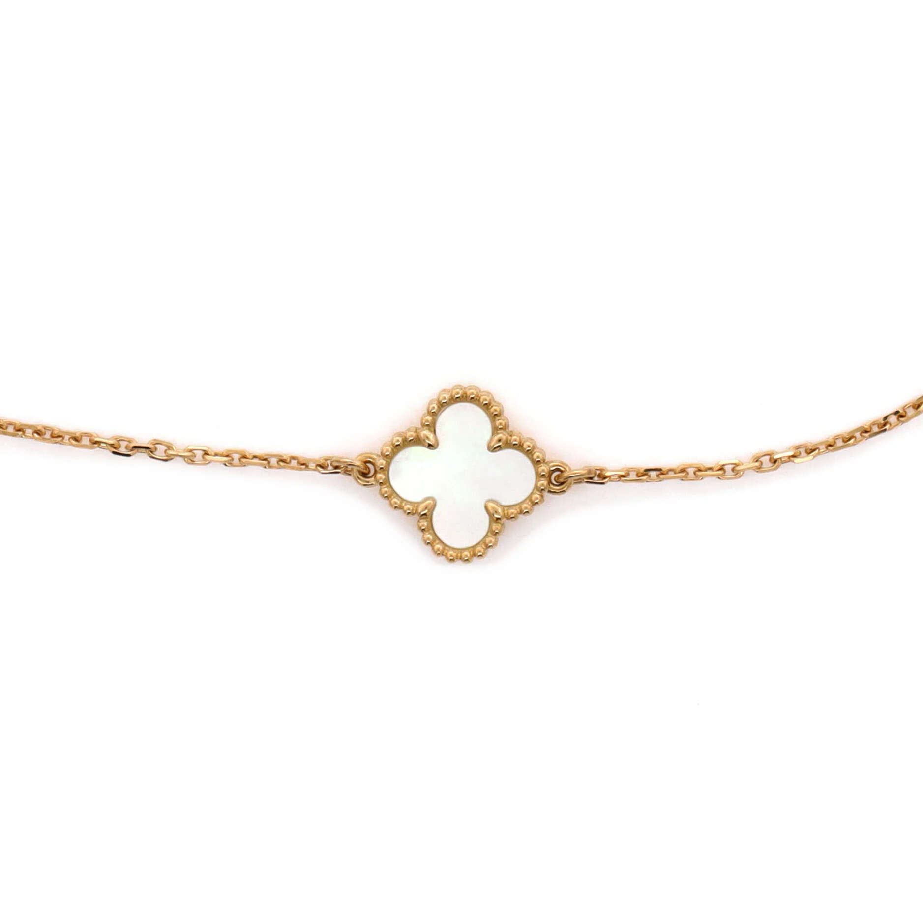 Sweet Alhambra Bracelet 18K Yellow Gold and Mother of Pearl - Image 2