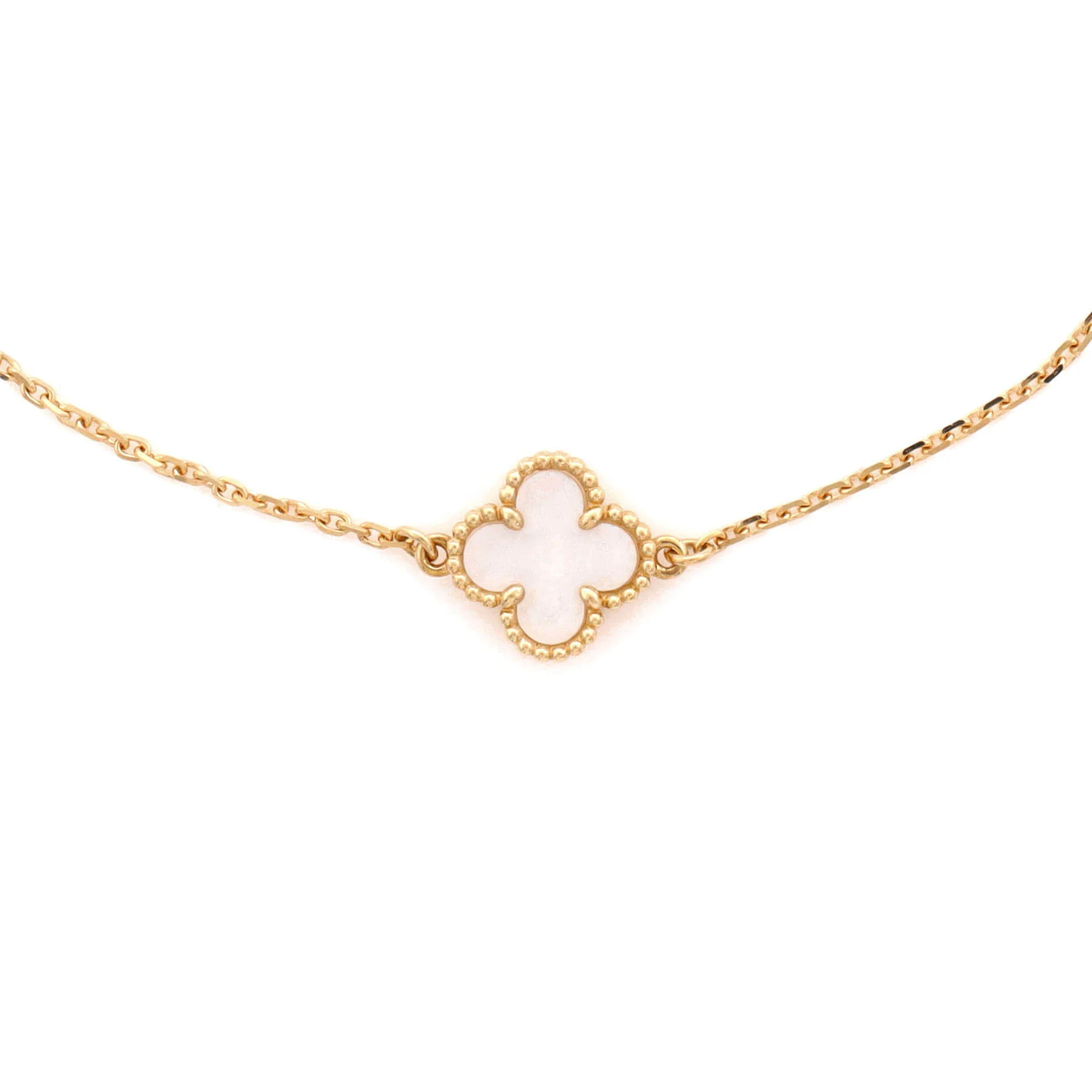 Sweet Alhambra Bracelet 18K Yellow Gold and Mother of Pearl - Image 2