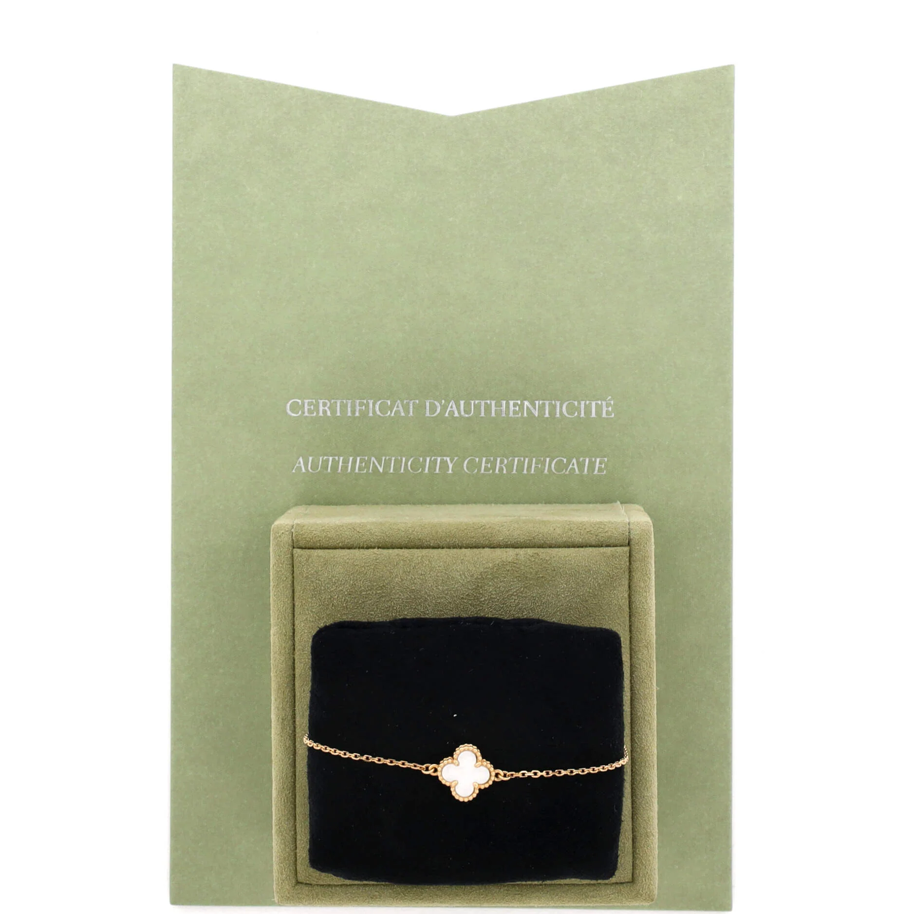 Sweet Alhambra Bracelet 18K Yellow Gold and Mother of Pearl - Image 2