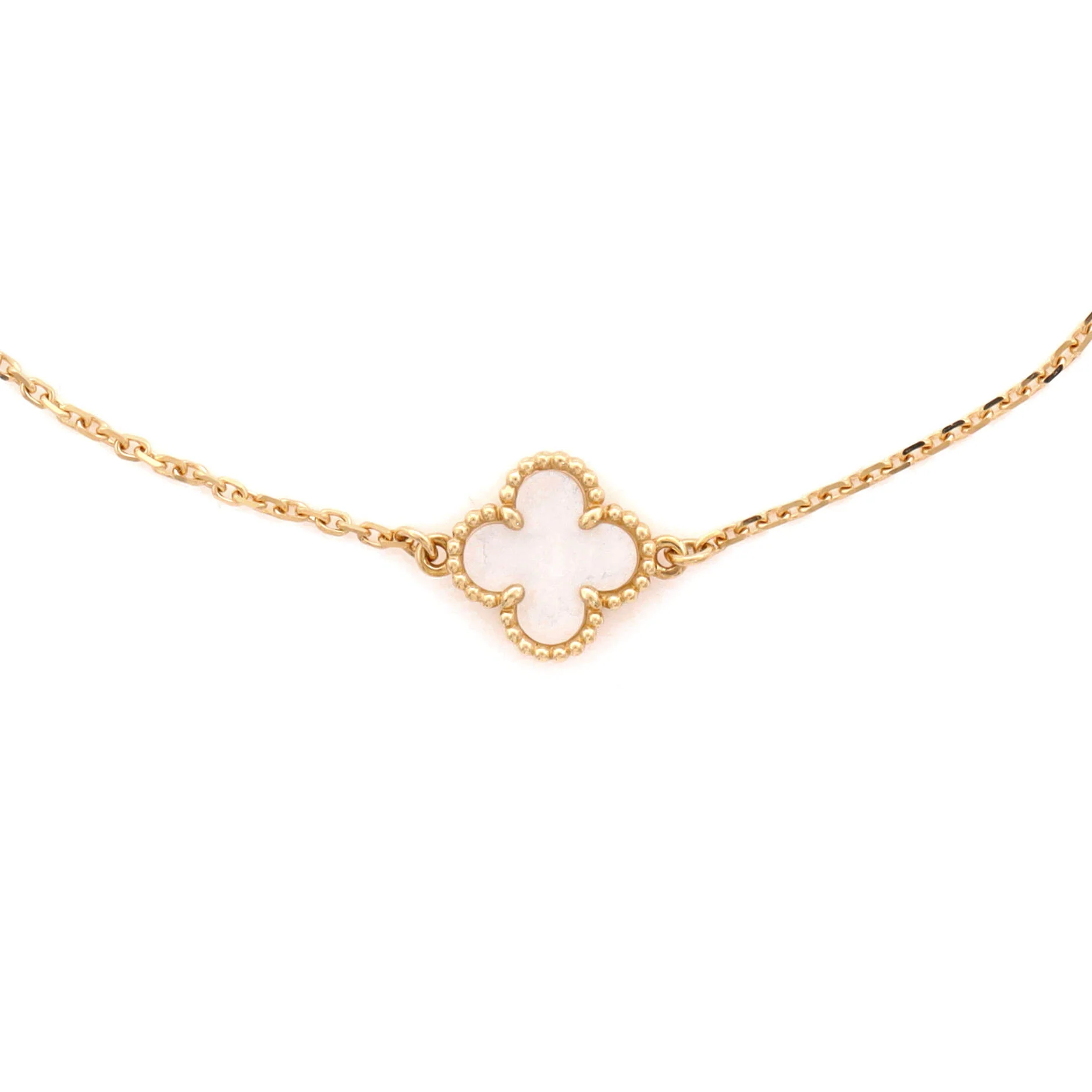 Sweet Alhambra Bracelet 18K Yellow Gold and Mother of Pearl - Image 3