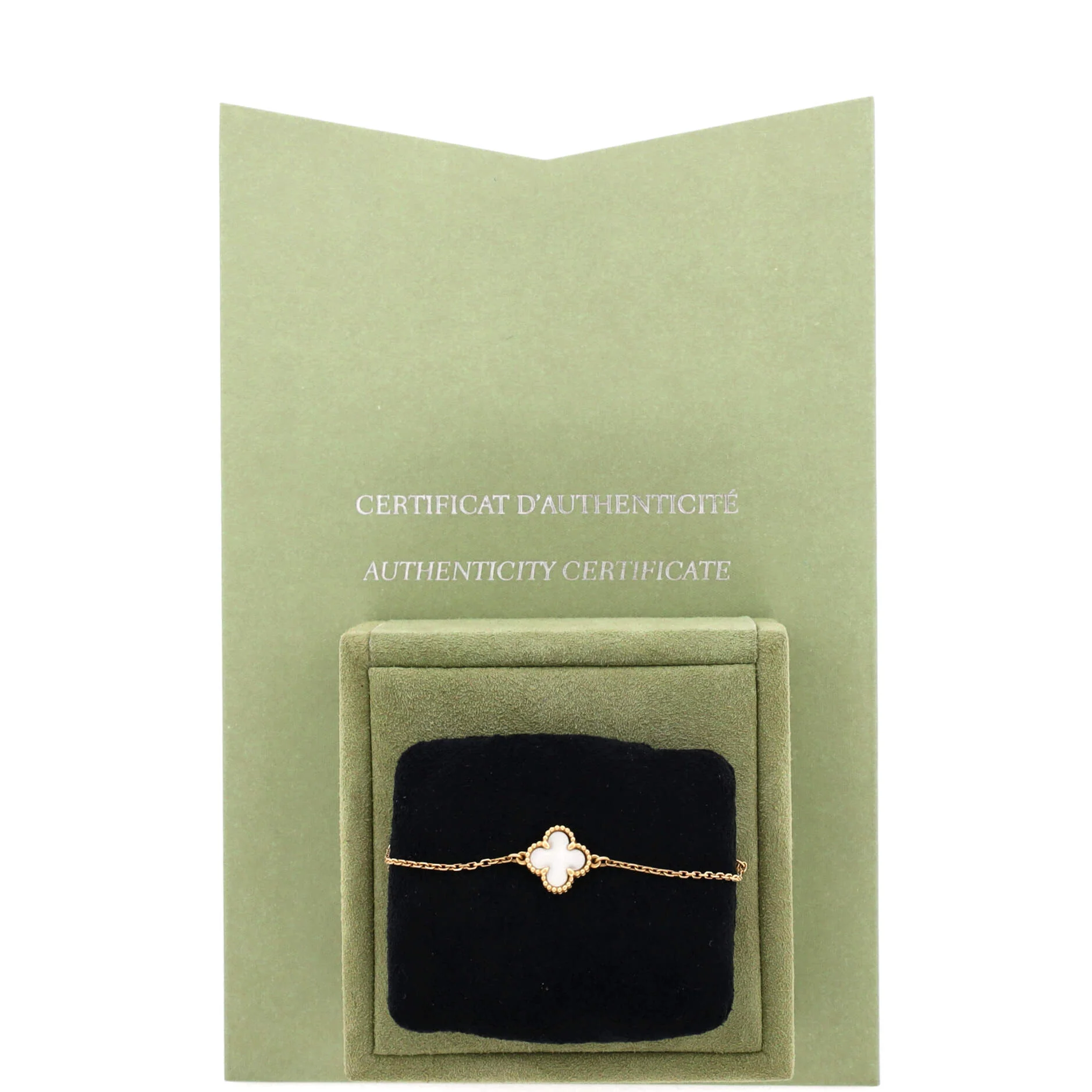 Sweet Alhambra Bracelet 18K Yellow Gold and Mother of Pearl - Image 2