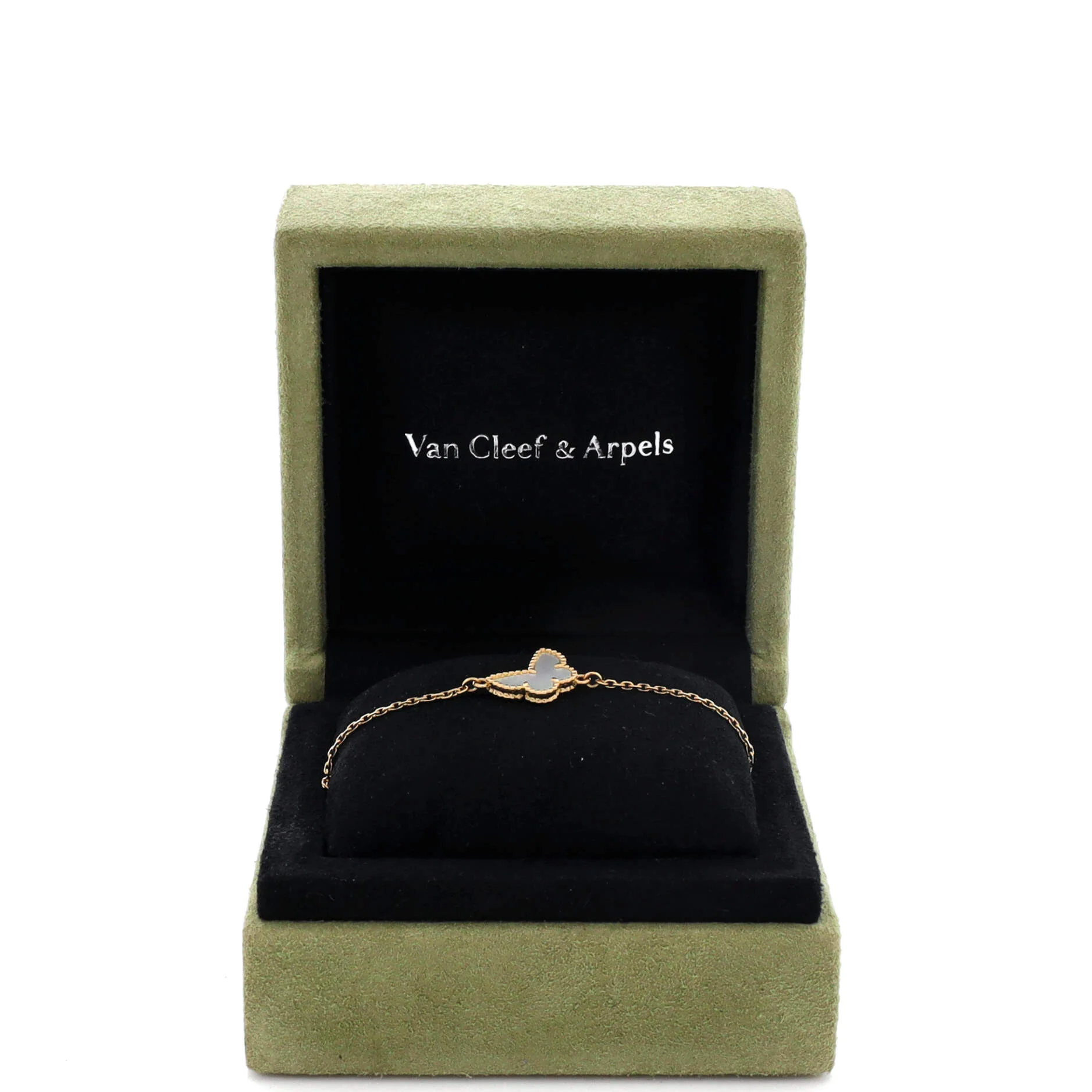 Sweet Alhambra Butterfly Bracelet 18K Yellow Gold and Mother of Pearl - Image 2