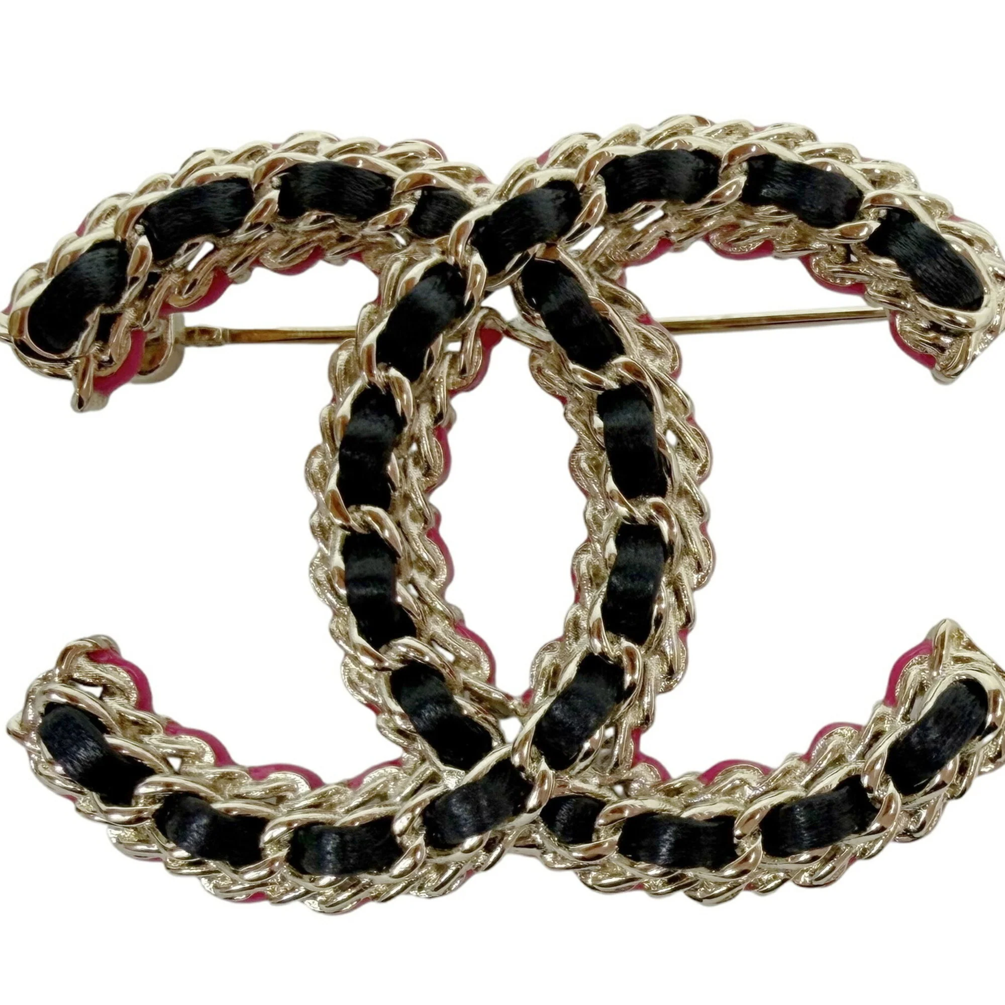 Brooch Gold and Leather