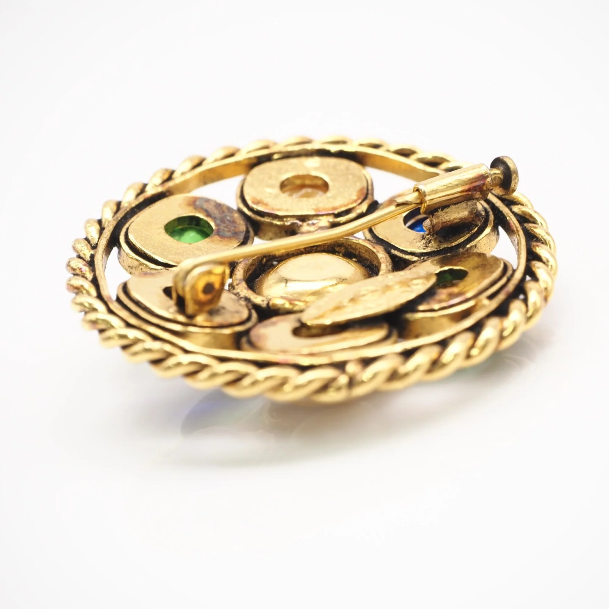 Brooch Gold Multi-Color With Rhinestone - Image 5