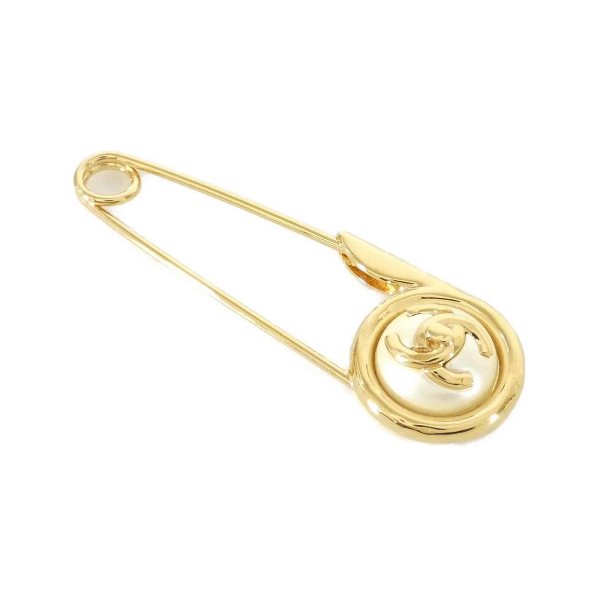 Brooch Gold White