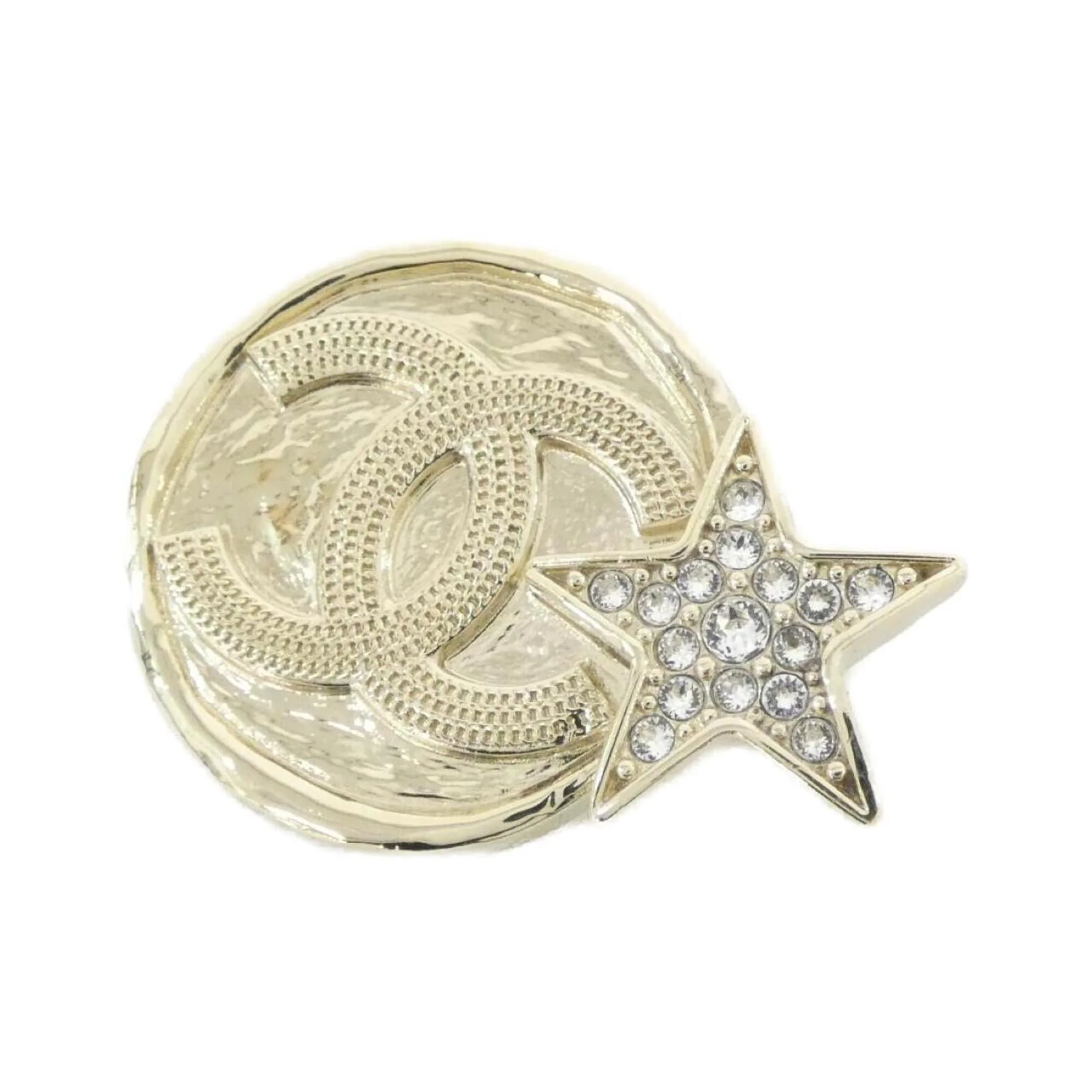 Brooch Gold with Crystal