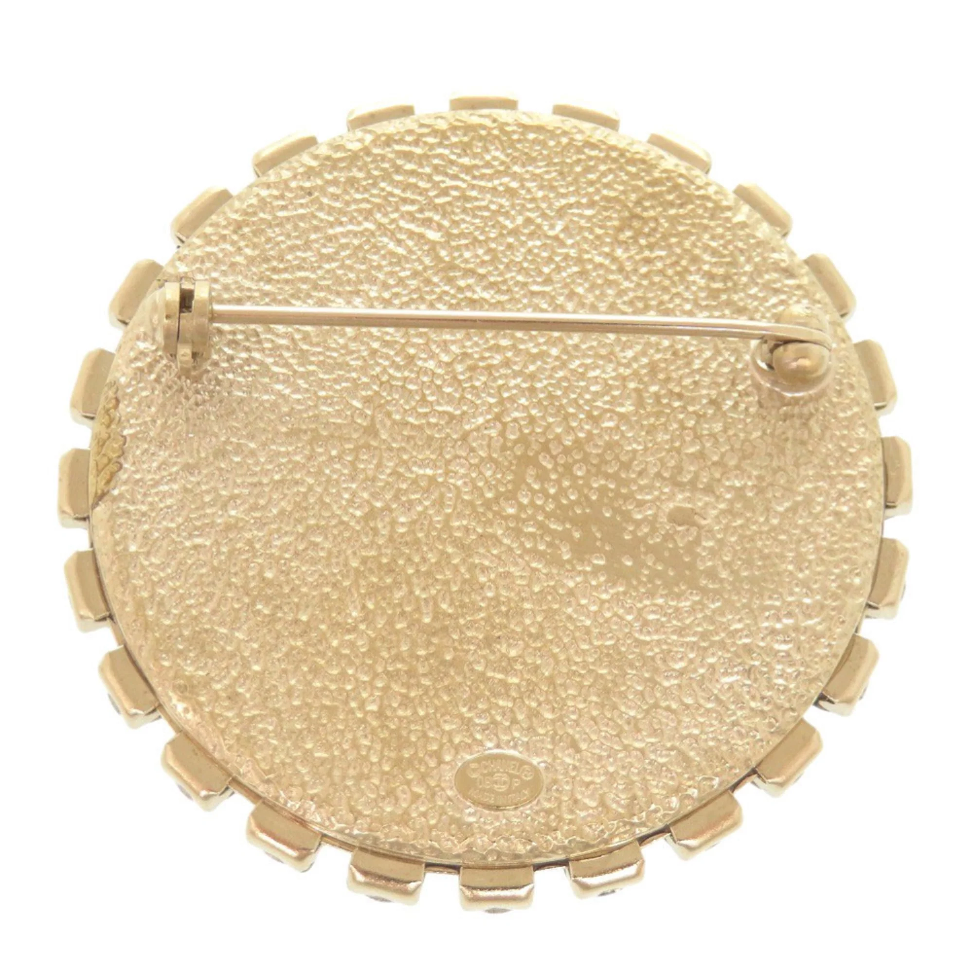 Brooch Metal and Rhinestone White - Image 3