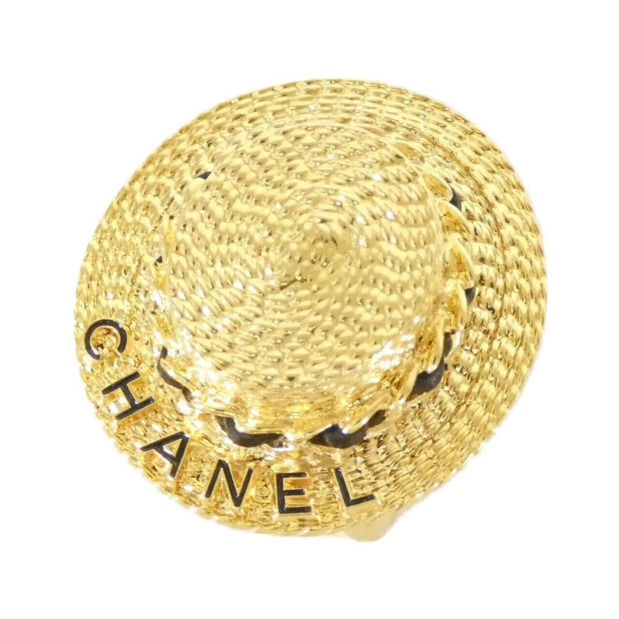Brooch Metal Black and Gold