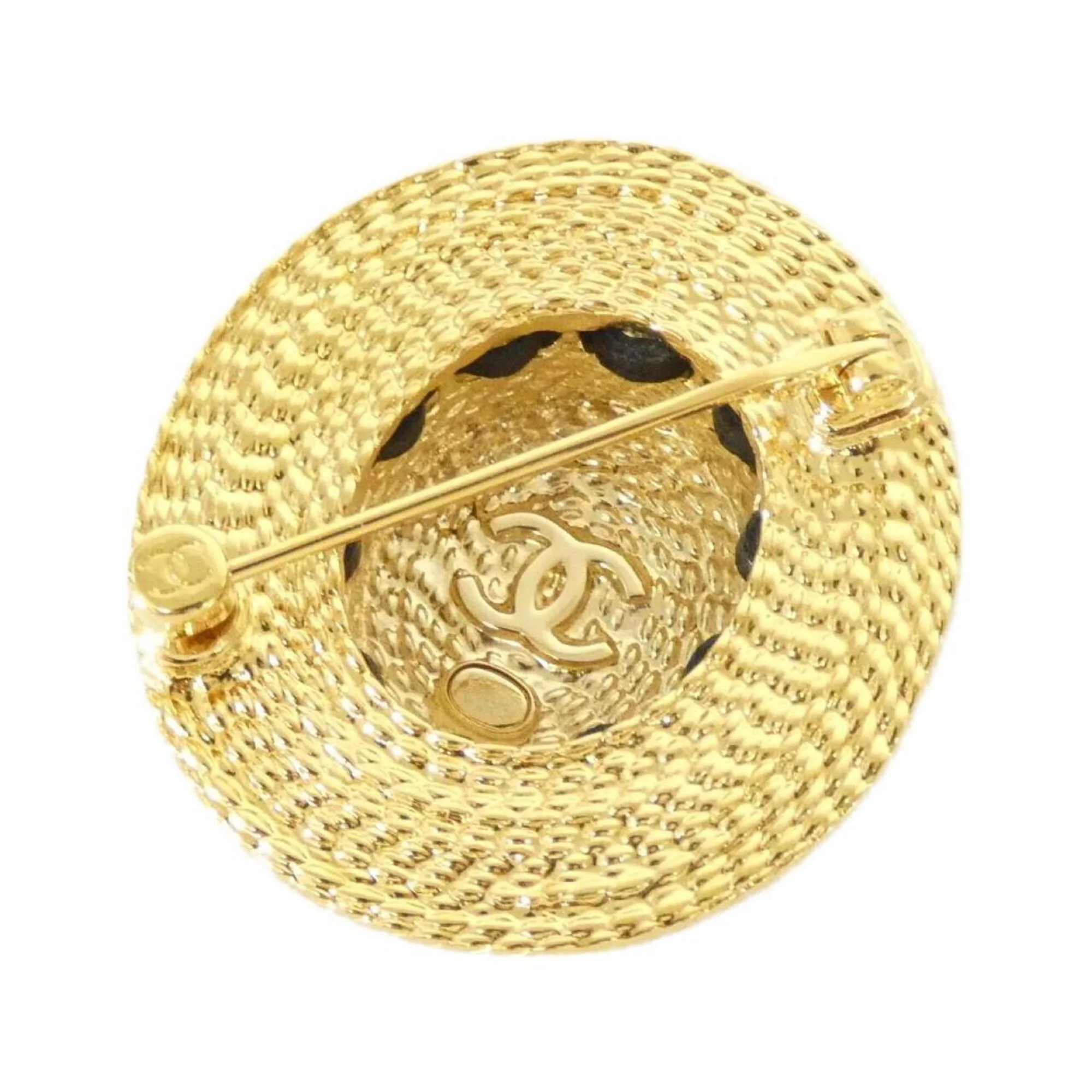 Brooch Metal Black and Gold - Image 3