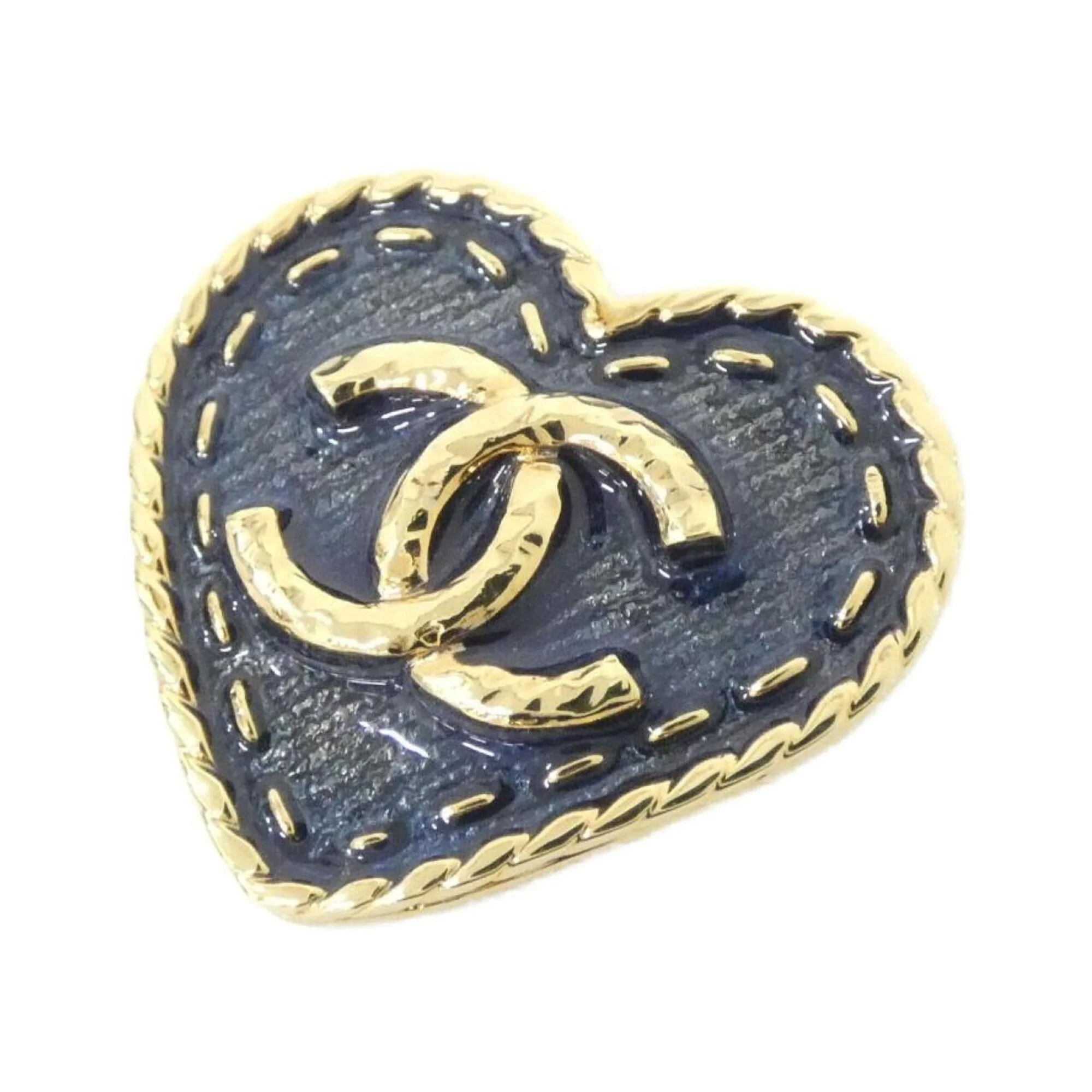Brooch Metal Blue and Gold