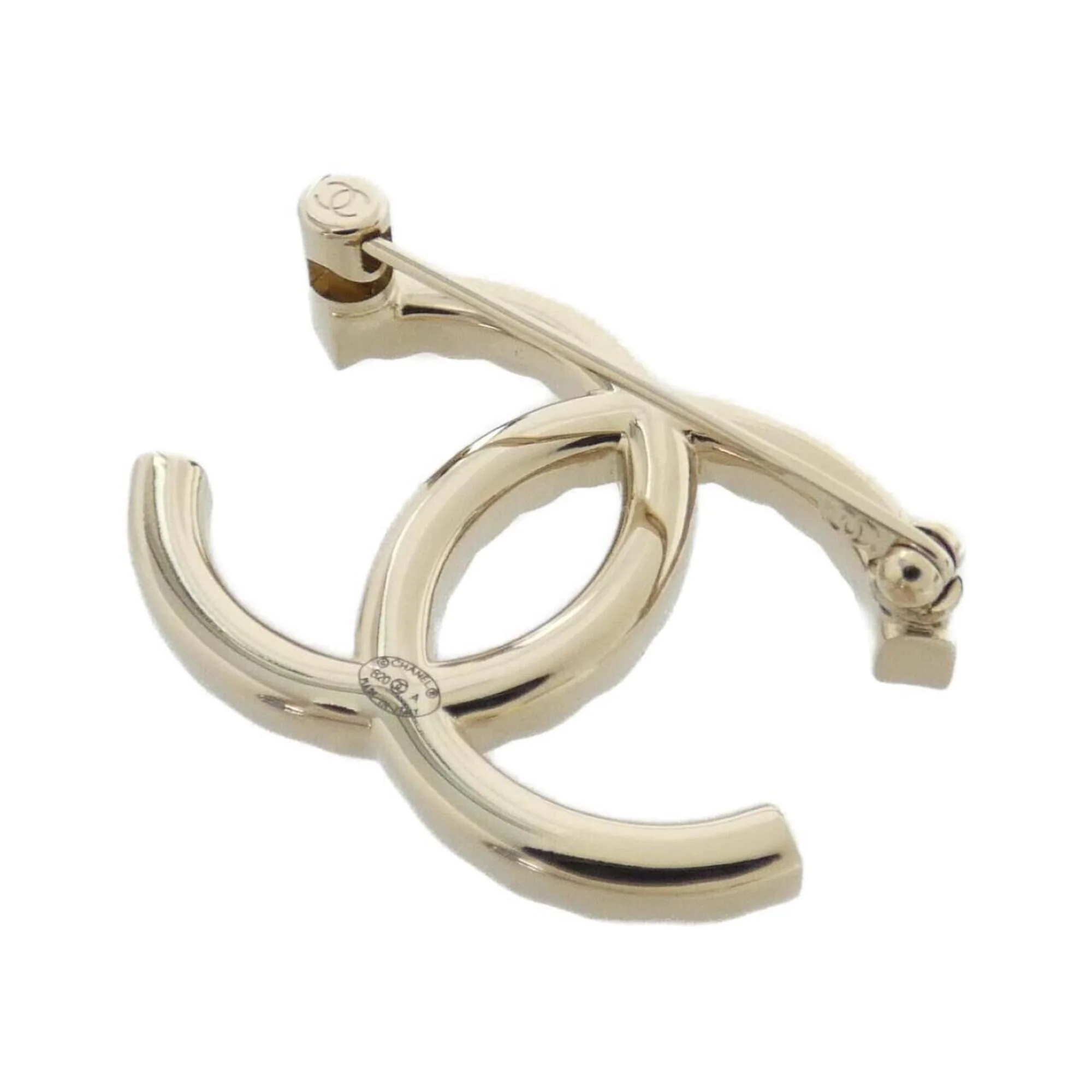Brooch Metal Clear and Gold - Image 2