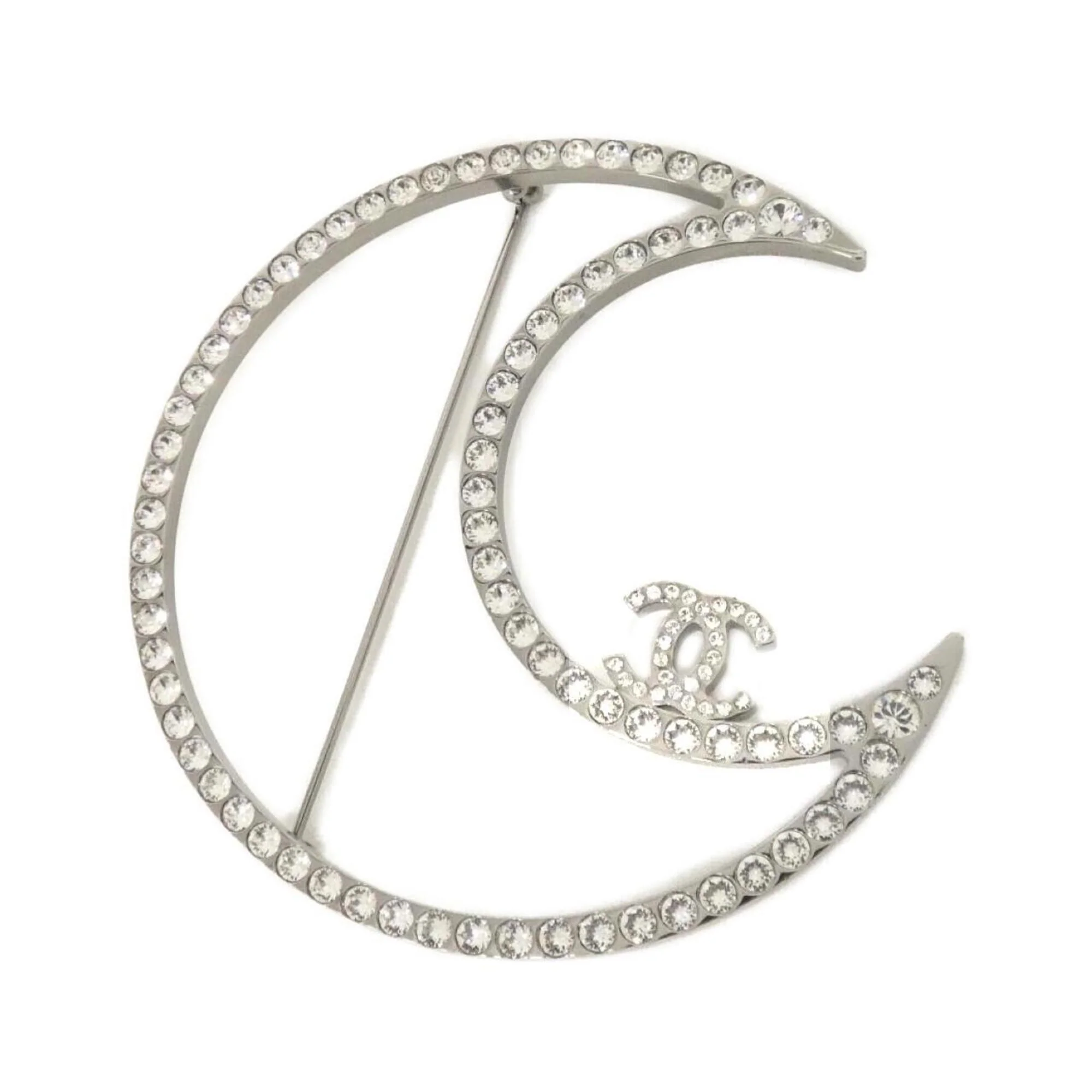 Brooch Silver With Crystal