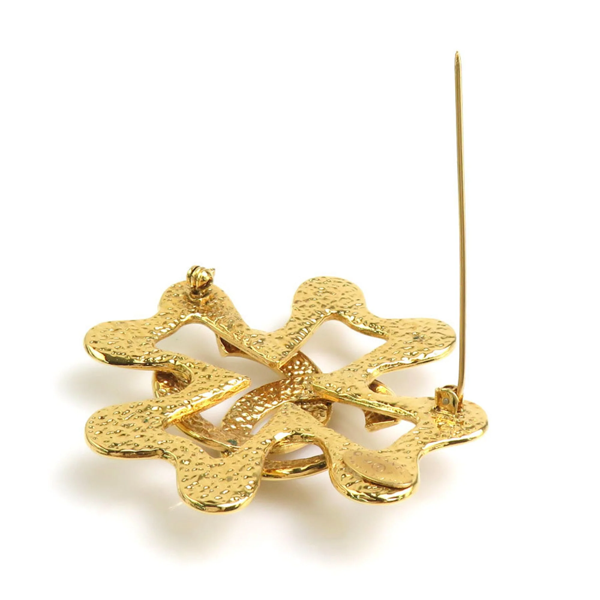 CC Logo Brooch Gold-Tone Metal - Image 6