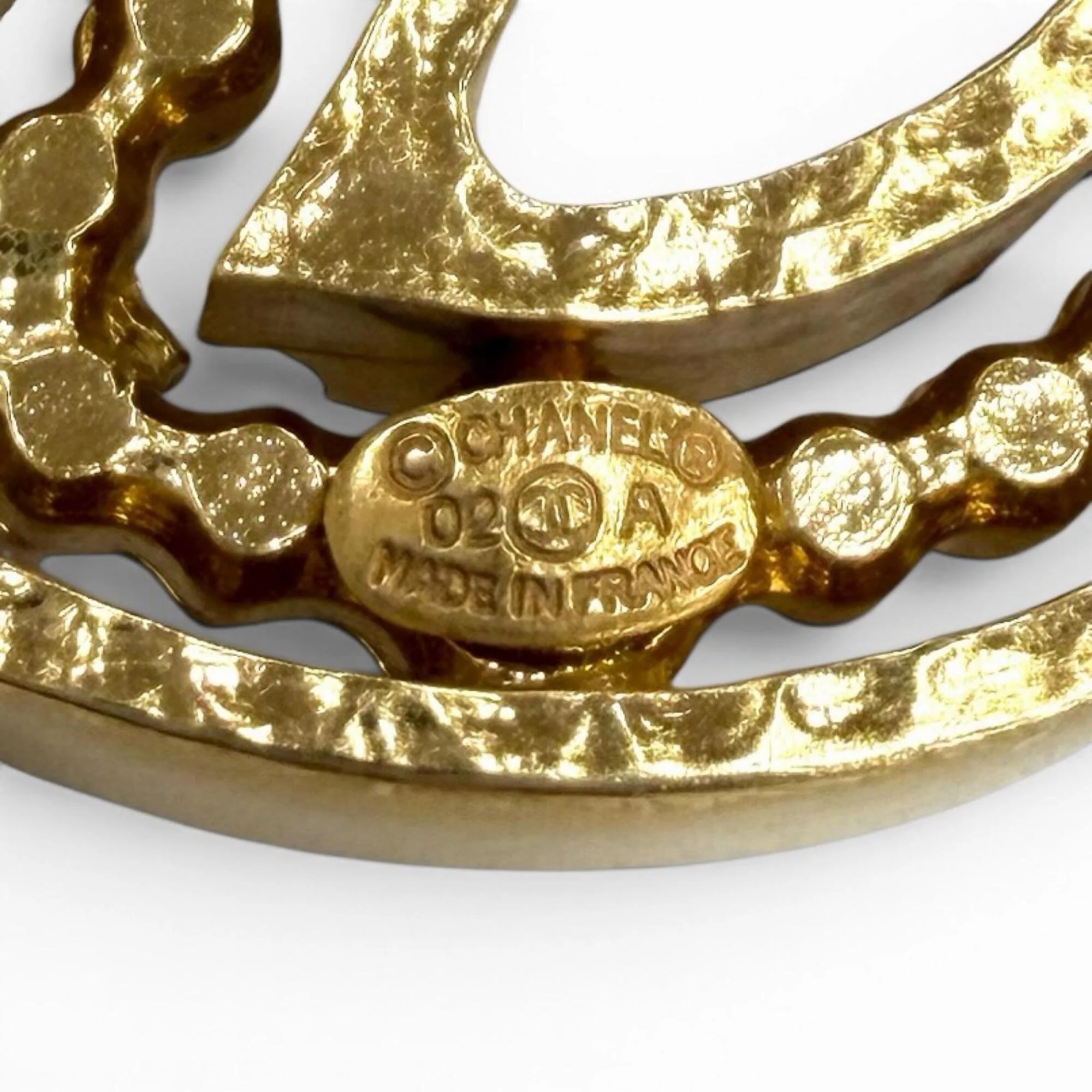 CC Logo Brooch Gold-Tone Metal - Image 5