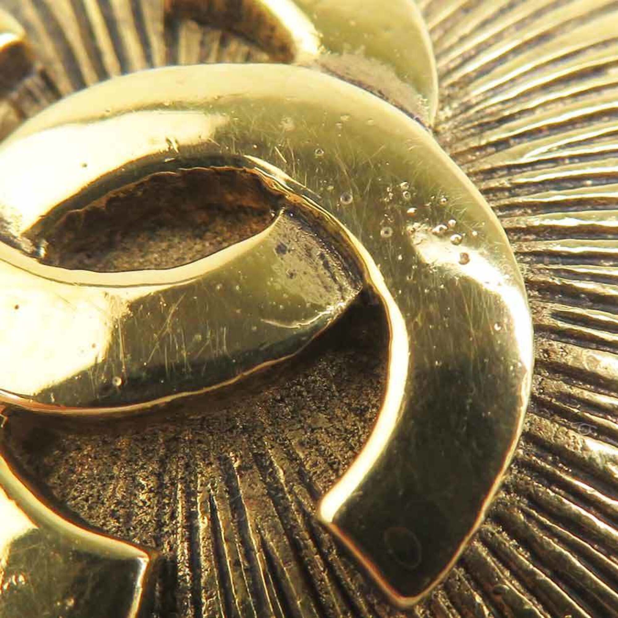CC Logo Brooch Gold-Tone Metal - Image 5