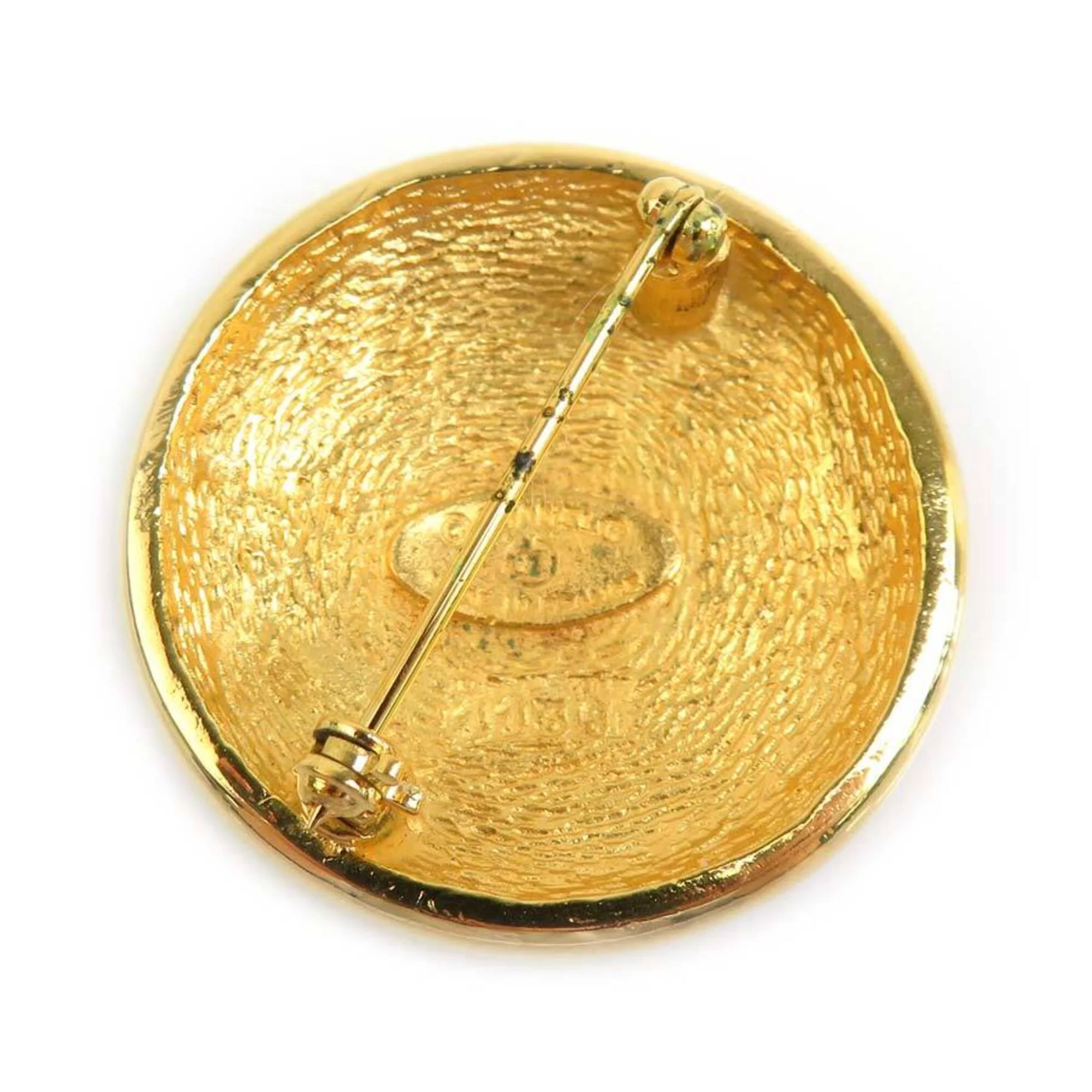 CC Logo Brooch Gold-Tone Metal - Image 6