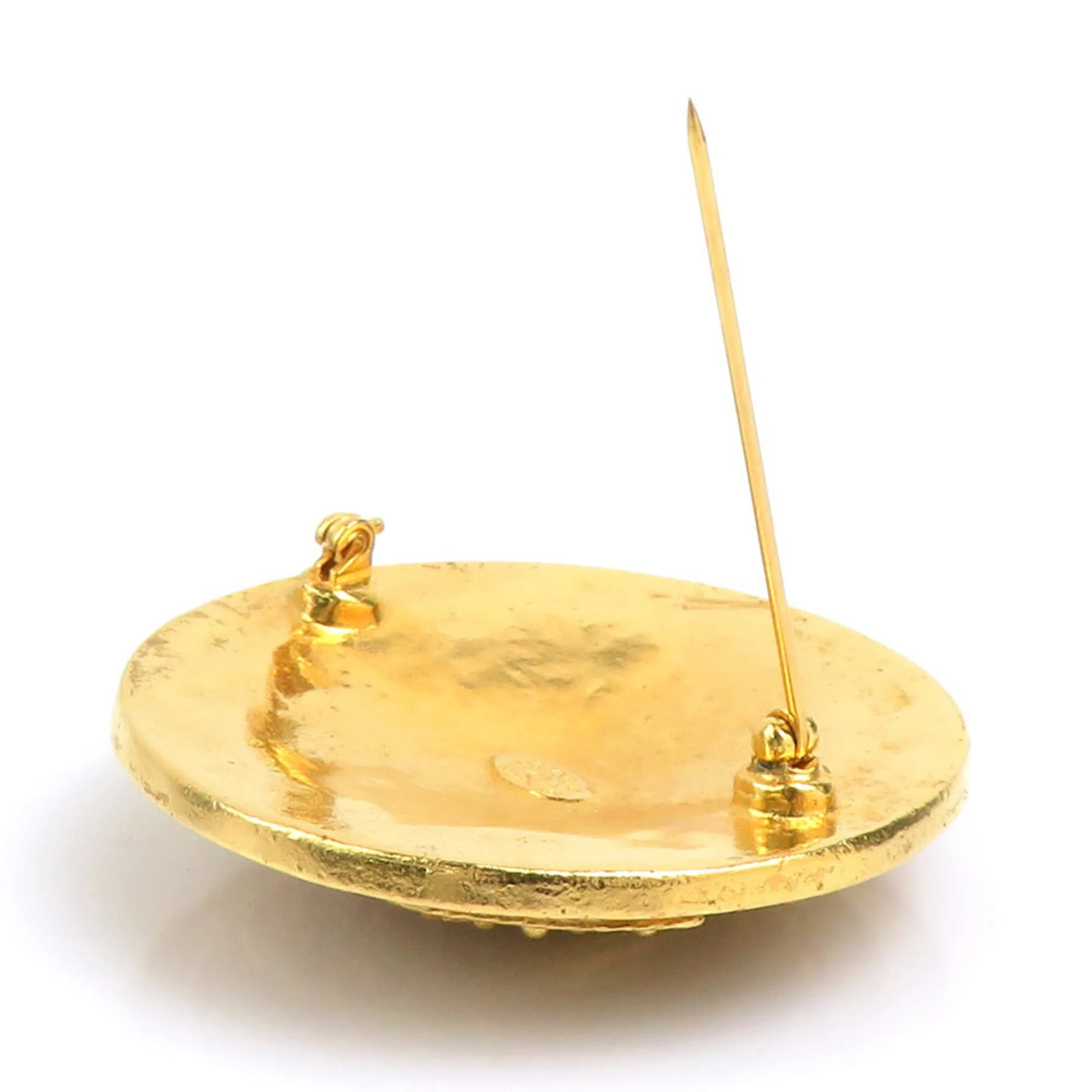 CC Logo Brooch Gold-Tone Metal - Image 6